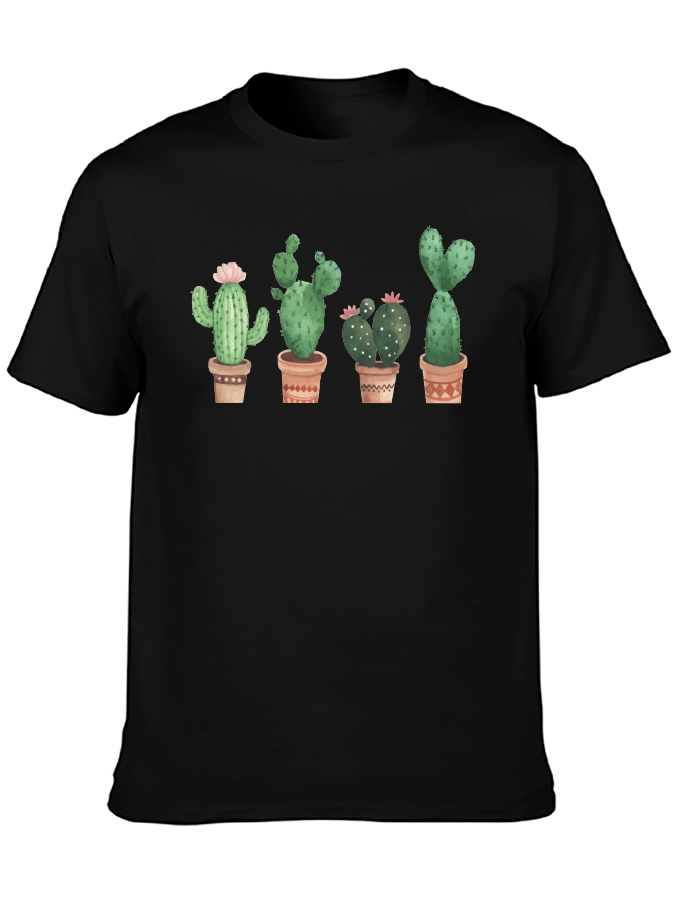 Cactus Pot Black T-Shirt