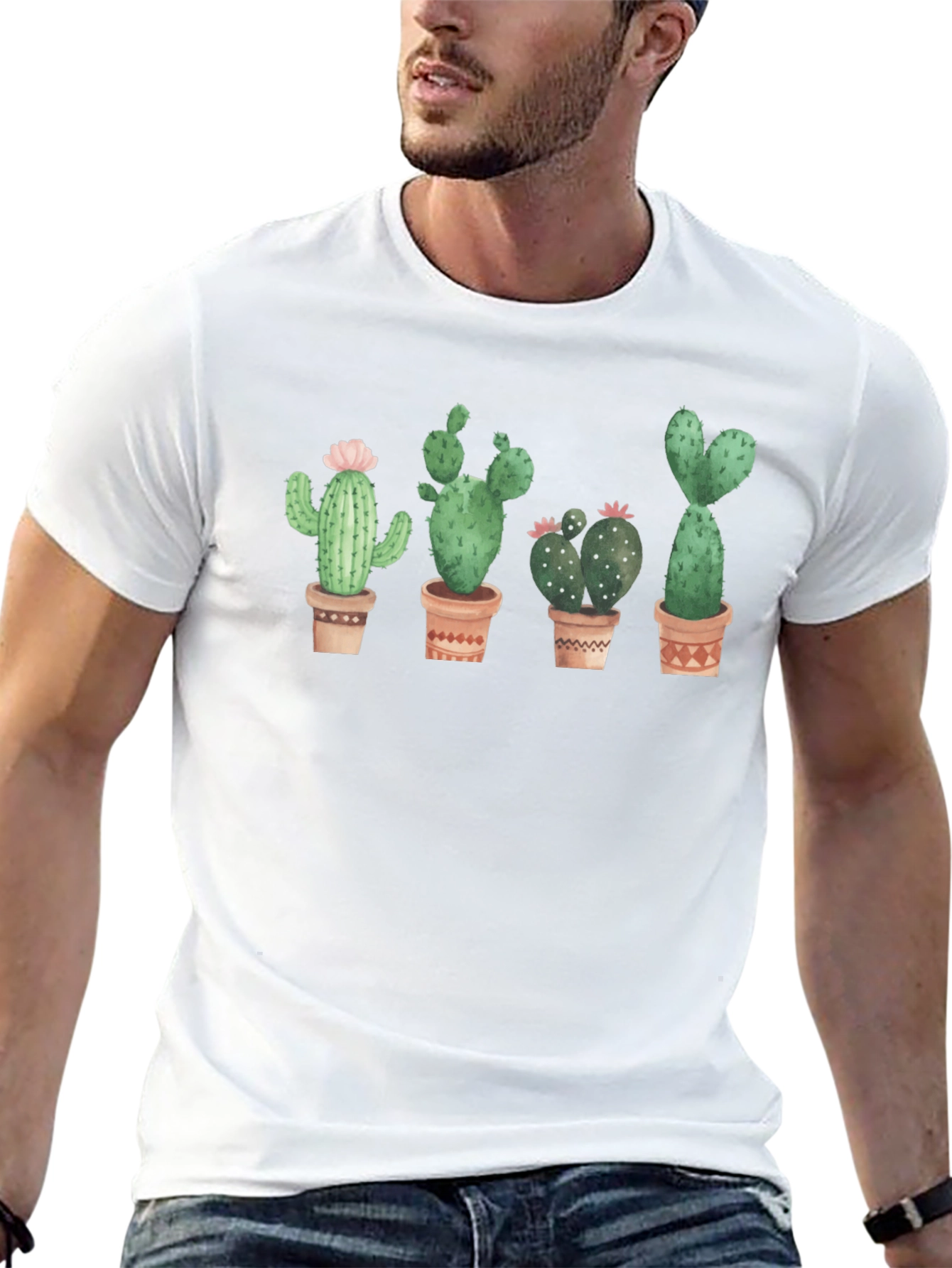 Cactus Pot Black T-Shirt