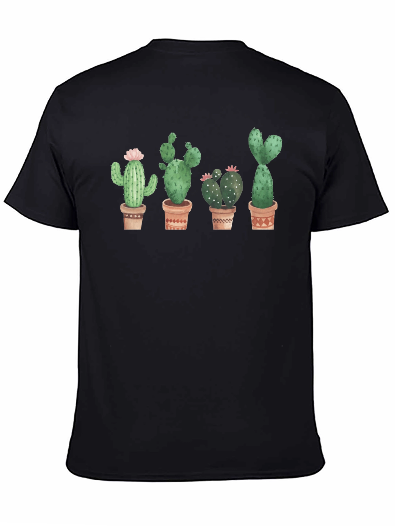 Cactus Pot Black T-Shirt