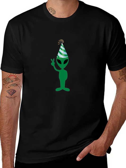 Alien Party T-Shirt - Mens Black Tee
