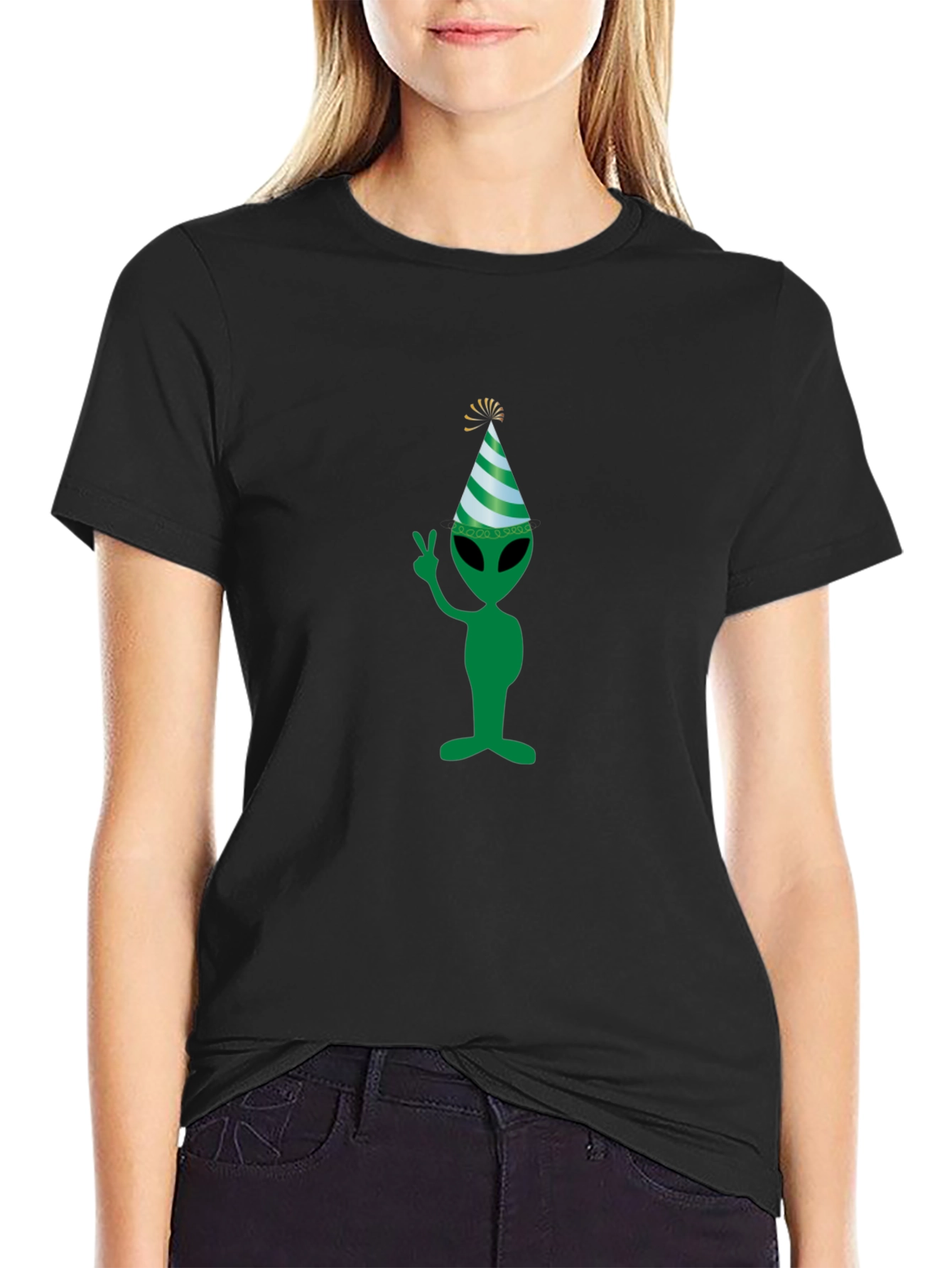 Alien Party T-Shirt - Mens Black Tee