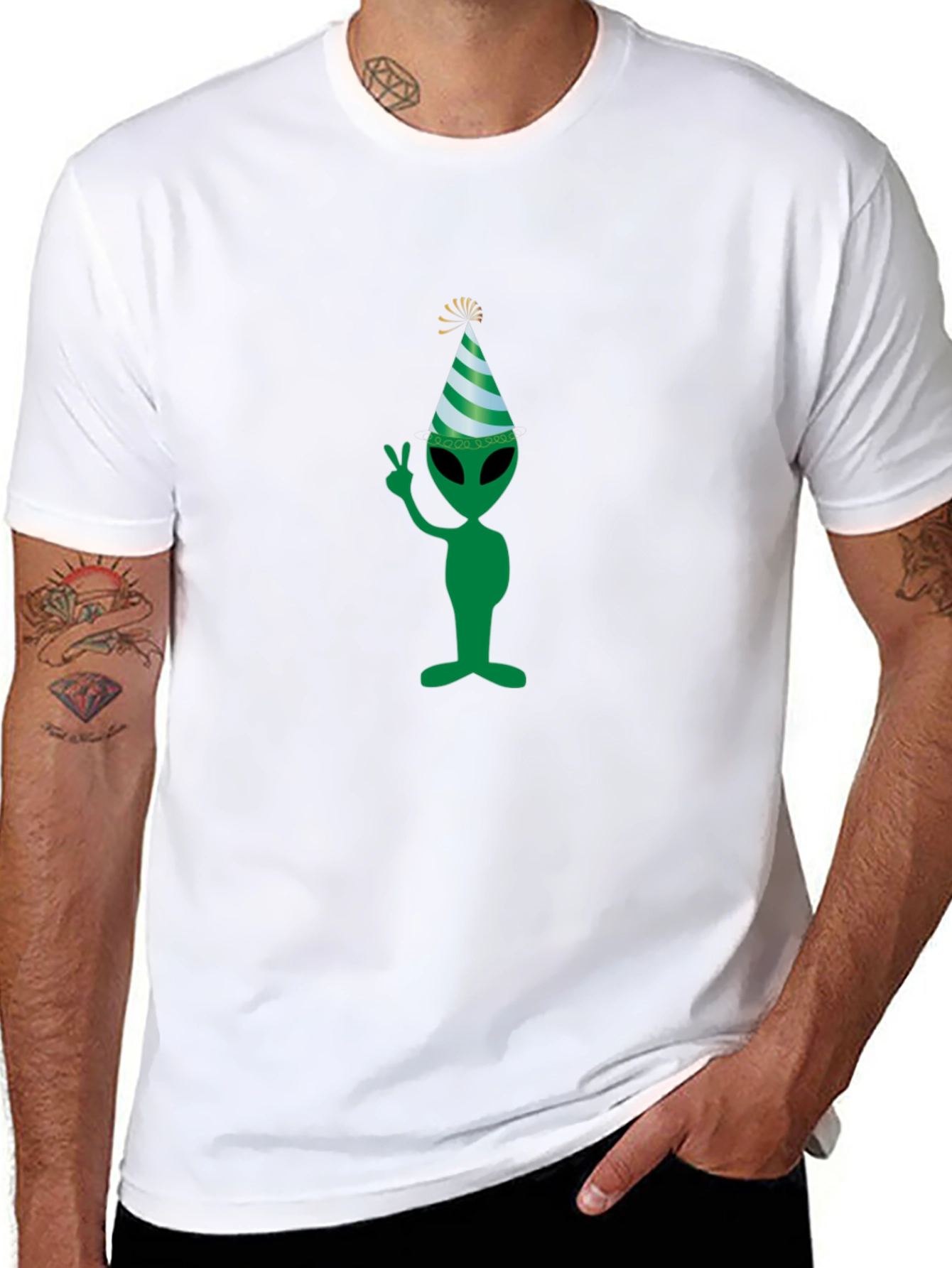 Alien Party T-Shirt - Mens Black Tee