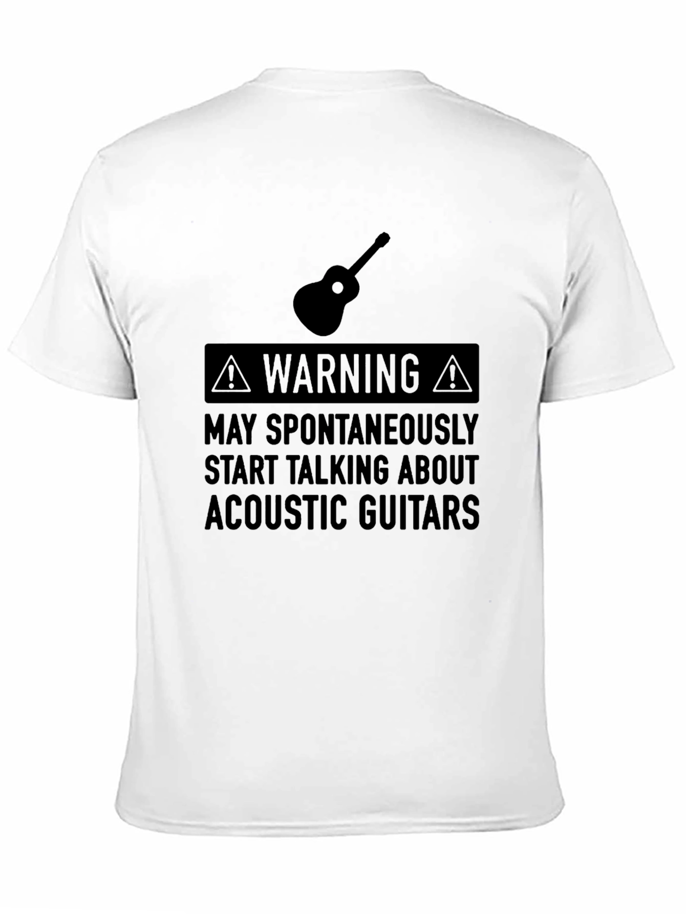 Acoustic Guitar Warning Graphic Tee