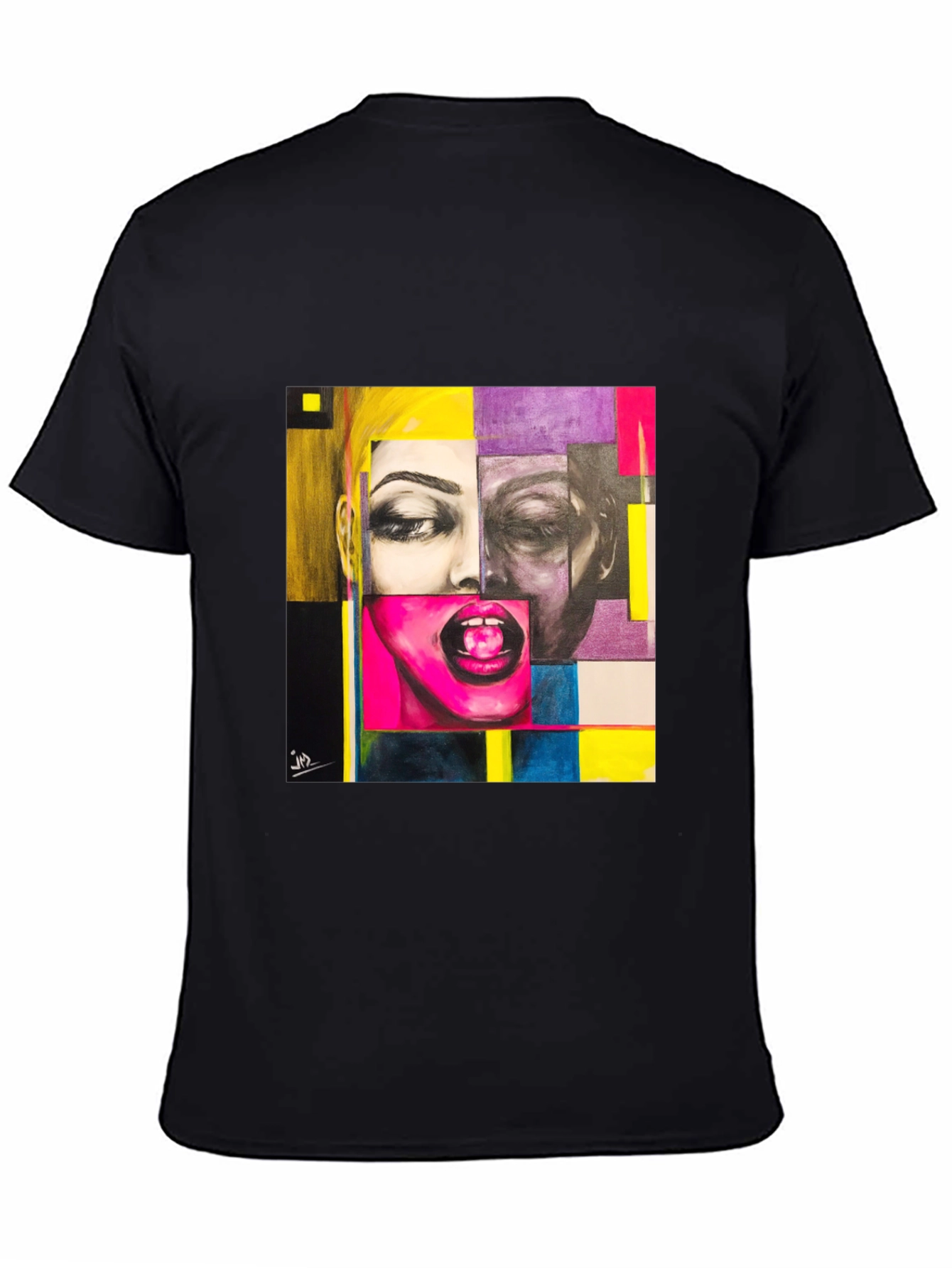 Abstract Face Graphic T-Shirt