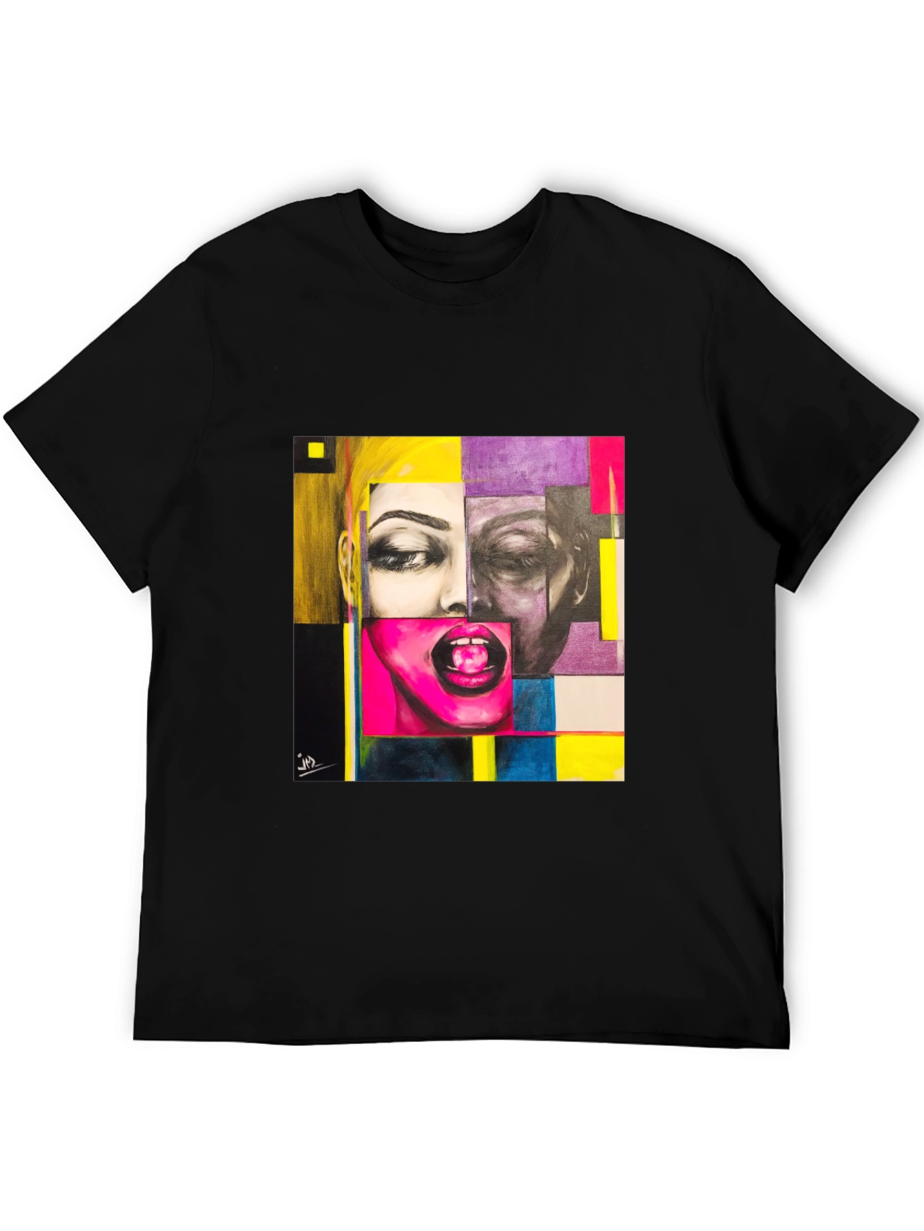 Abstract Face Graphic T-Shirt