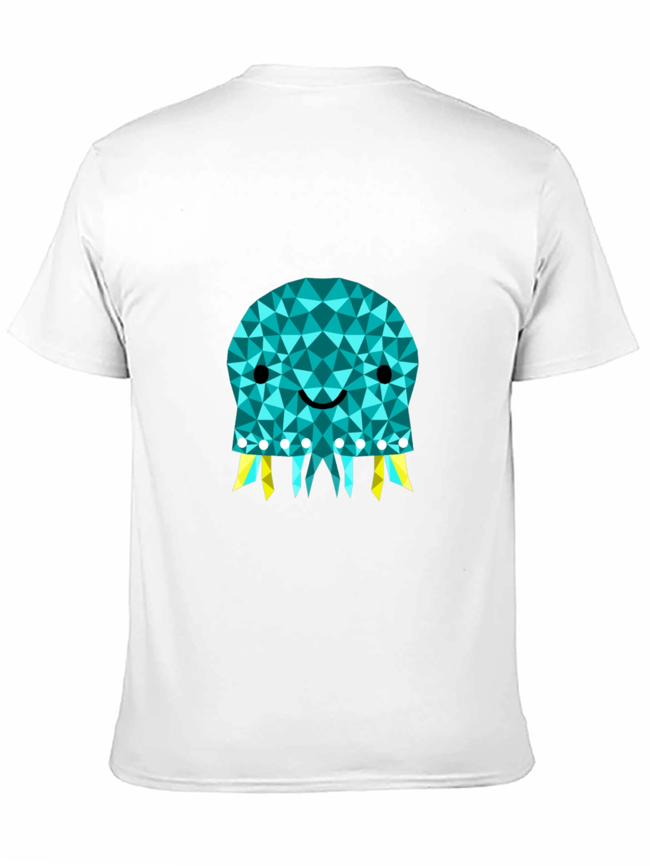 Geometric Jellyfish Graphic Tee - Black