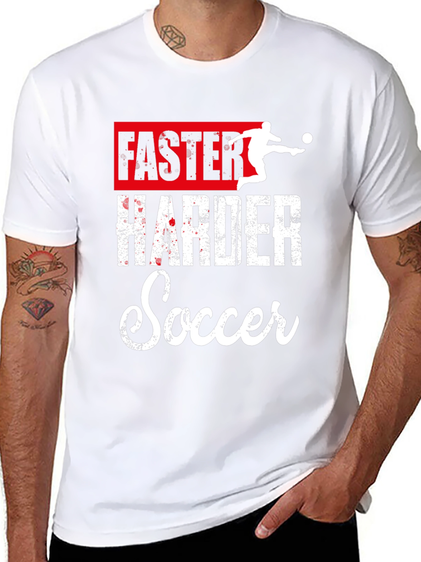 Faster Harder Soccer Graphic T-Shirt
