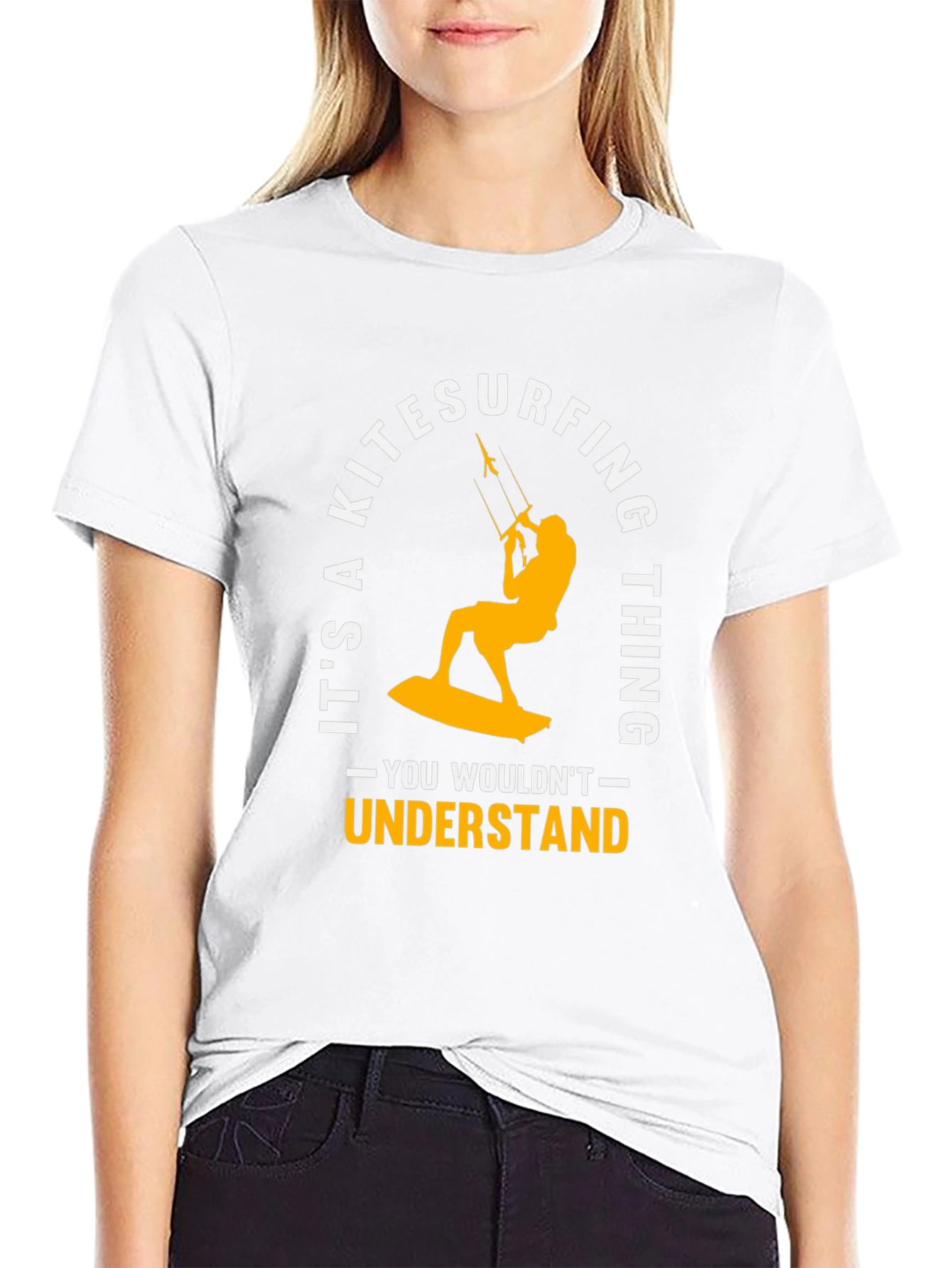 Kitesurfing Thing Graphic Tee - Black Cotton T-Shirt