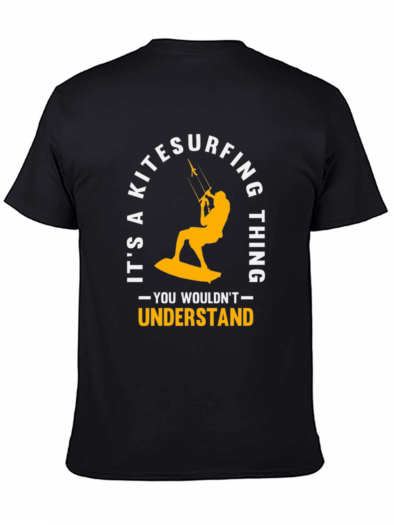 Kitesurfing Thing Graphic Tee - Black Cotton T-Shirt