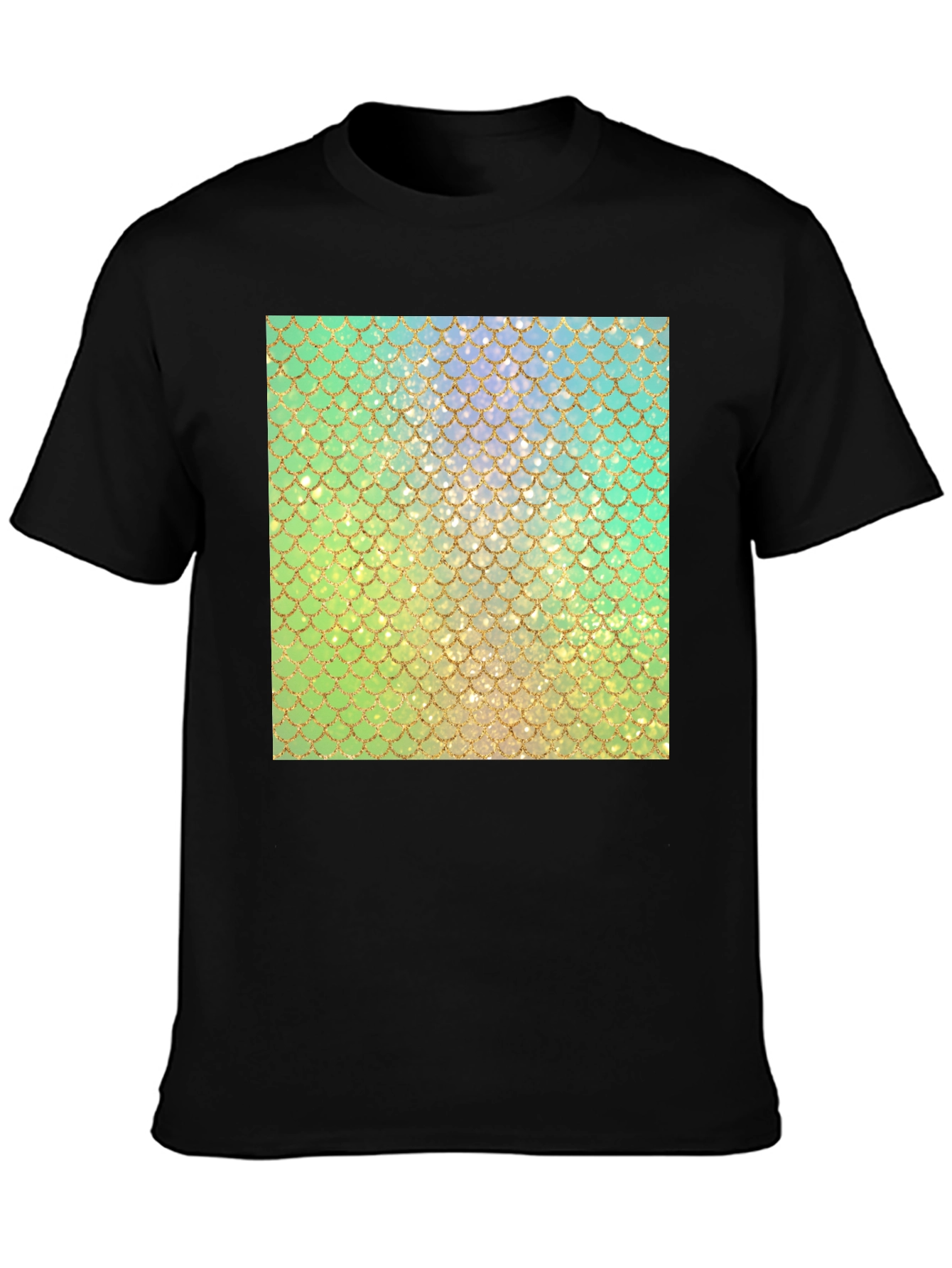 Mermaid Scales Pattern Graphic T-Shirt