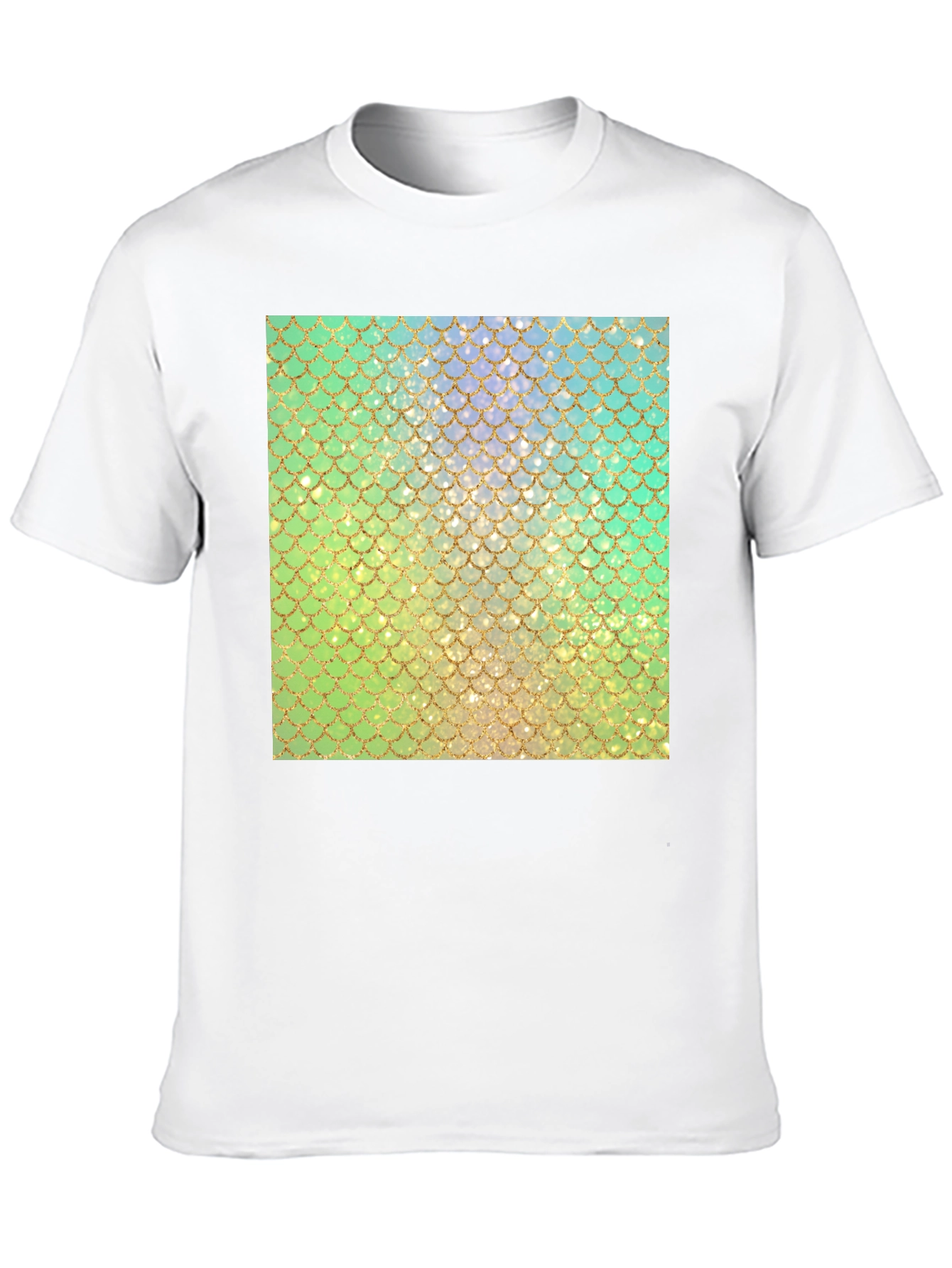 Mermaid Scales Pattern Graphic T-Shirt