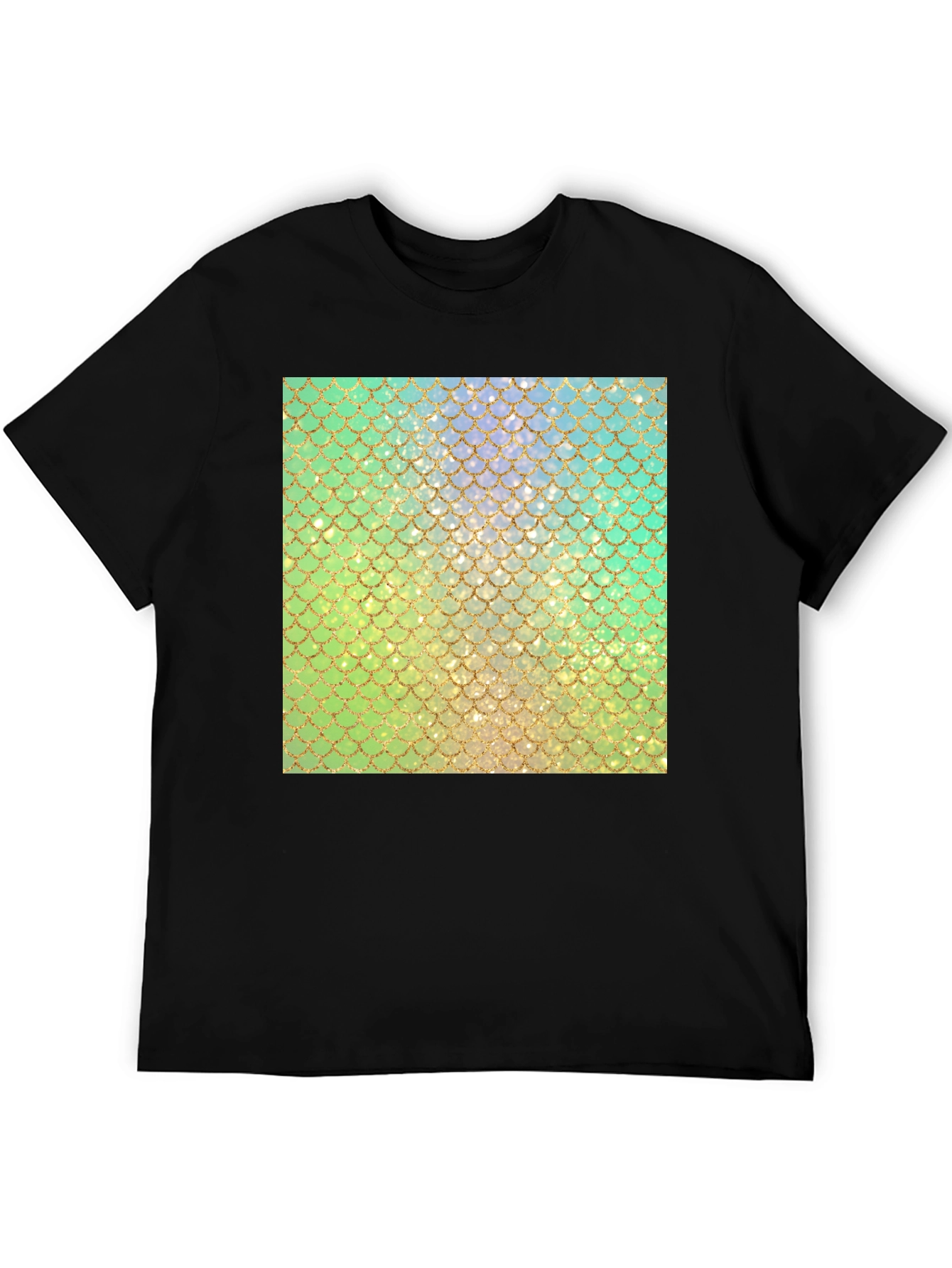 Mermaid Scales Pattern Graphic T-Shirt
