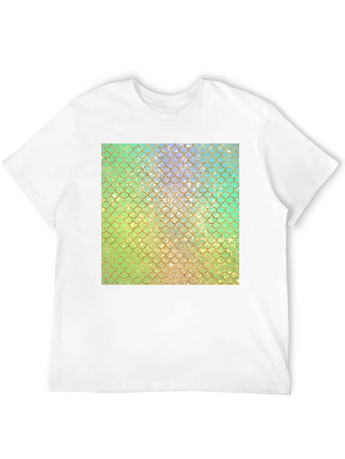 Mermaid Scales Pattern Graphic T-Shirt
