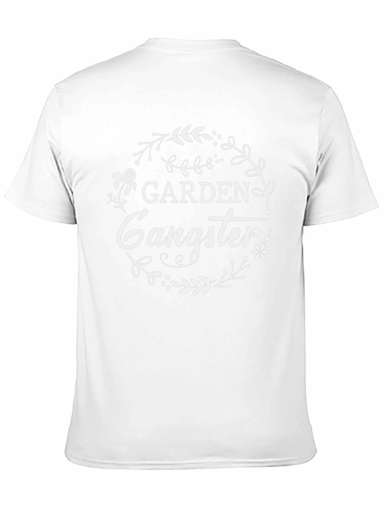 Garden Gangster Graphic Tee - Black Cotton T-Shirt