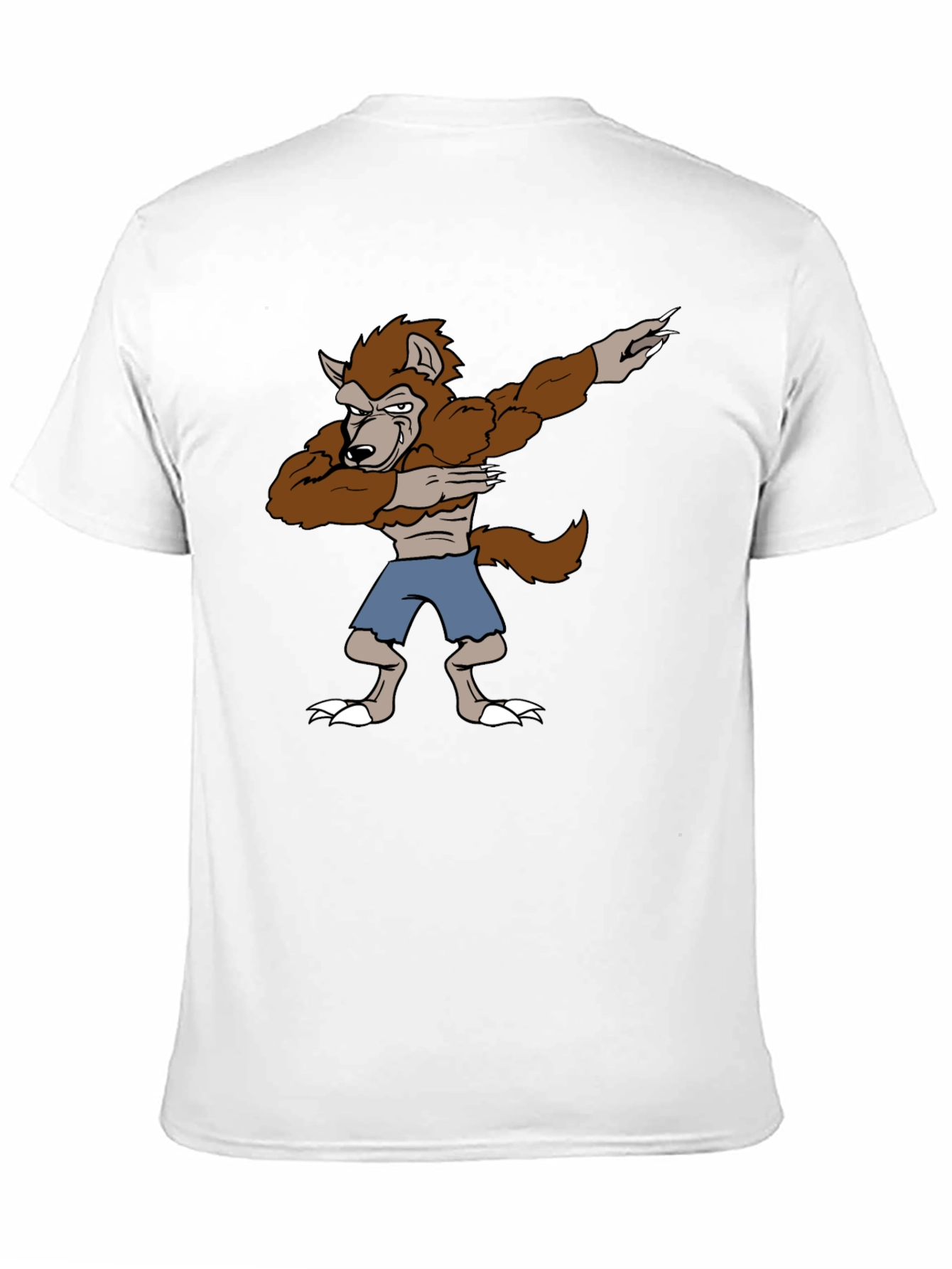 Dabbing Werewolf Graphic T-Shirt - Funny Halloween Tee