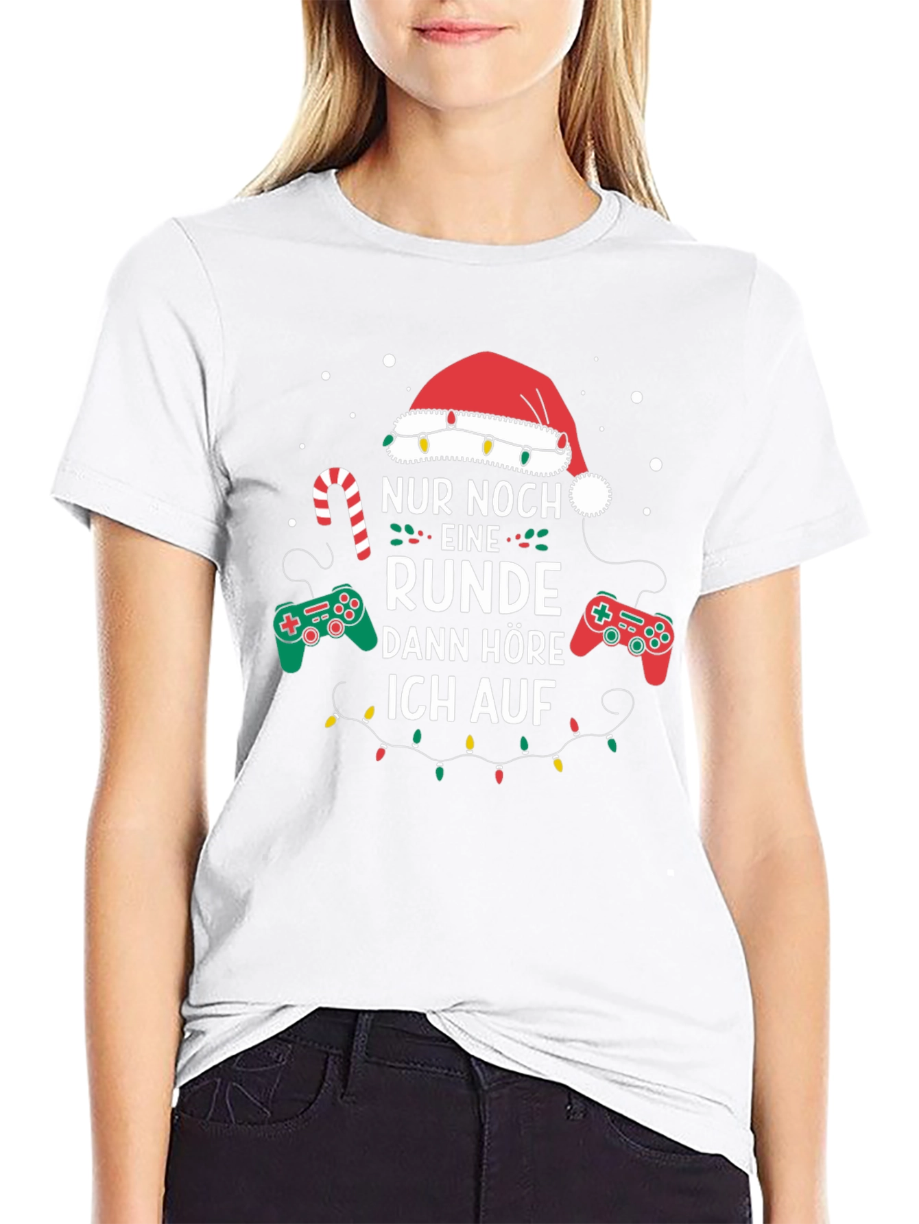 Gamer Christmas T-Shirt - Nur Noch Eine Runde