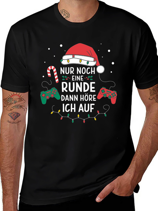 Gamer Christmas T-Shirt - Nur Noch Eine Runde