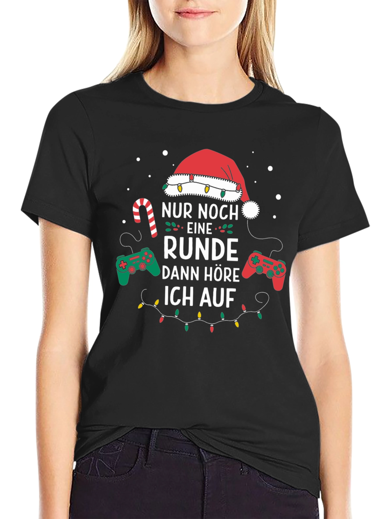 Gamer Christmas T-Shirt - Nur Noch Eine Runde