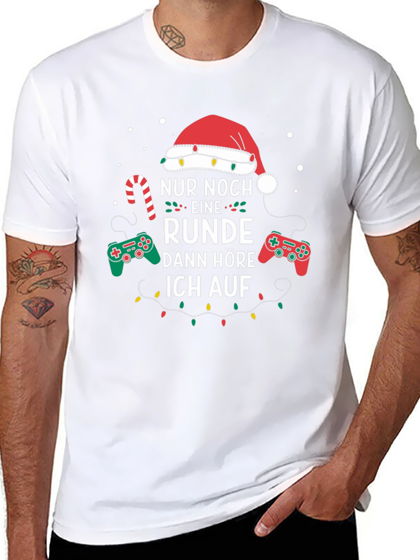Gamer Christmas T-Shirt - Nur Noch Eine Runde