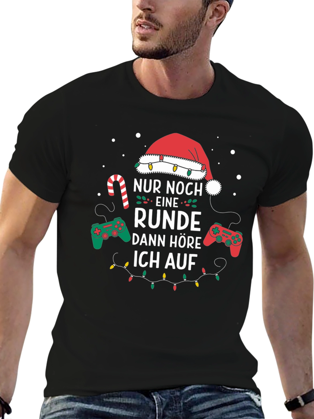 Gamer Christmas T-Shirt - Nur Noch Eine Runde