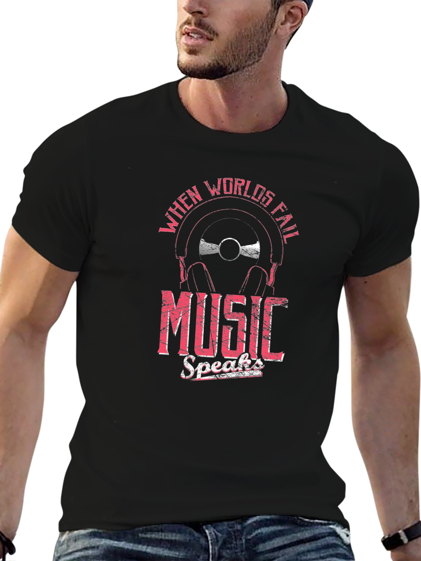 Music Speaks Mens Graphic Tee