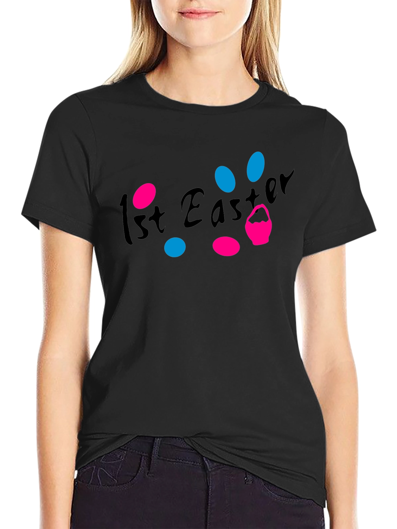 1st Easter T-Shirt - Black Graphic Tee