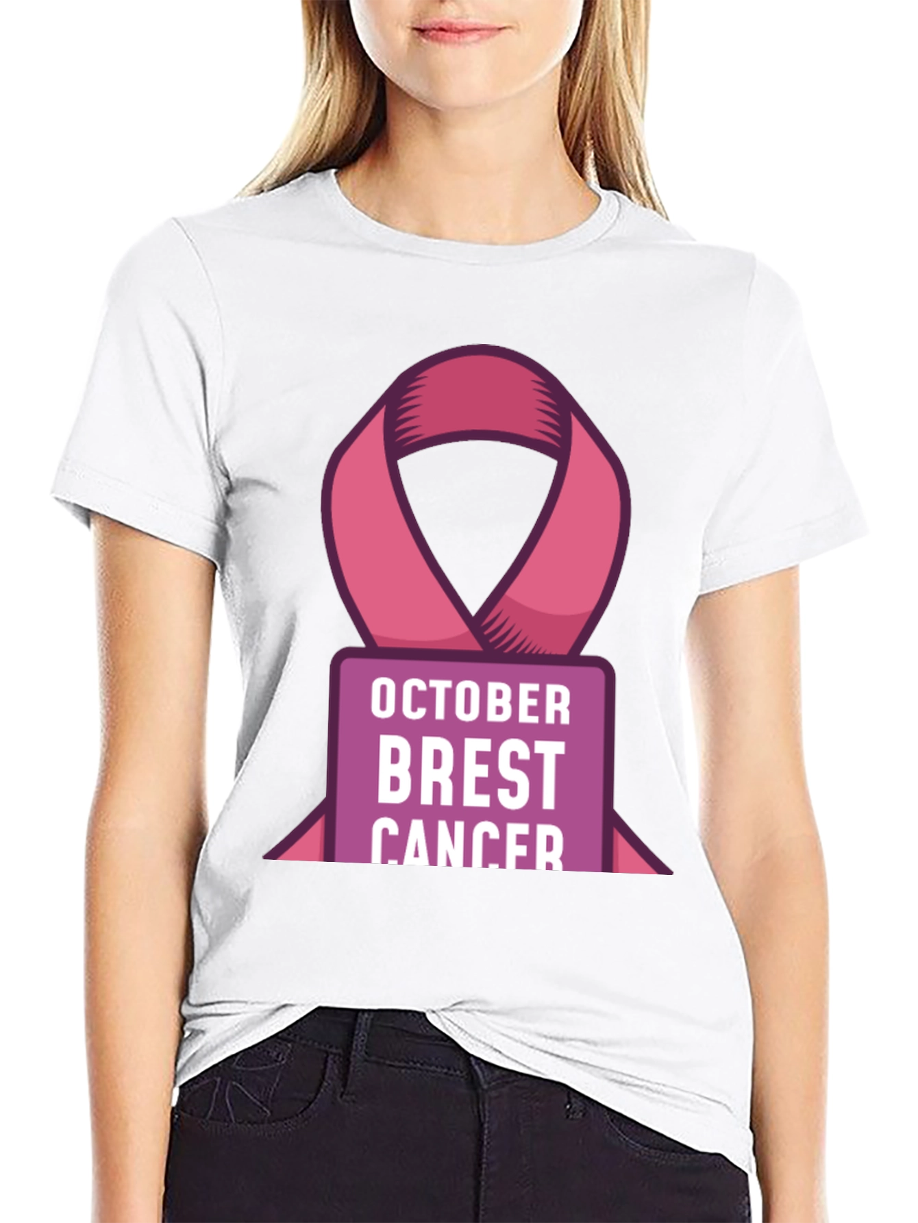 October Breast Cancer Awareness Ribbon T-Shirt