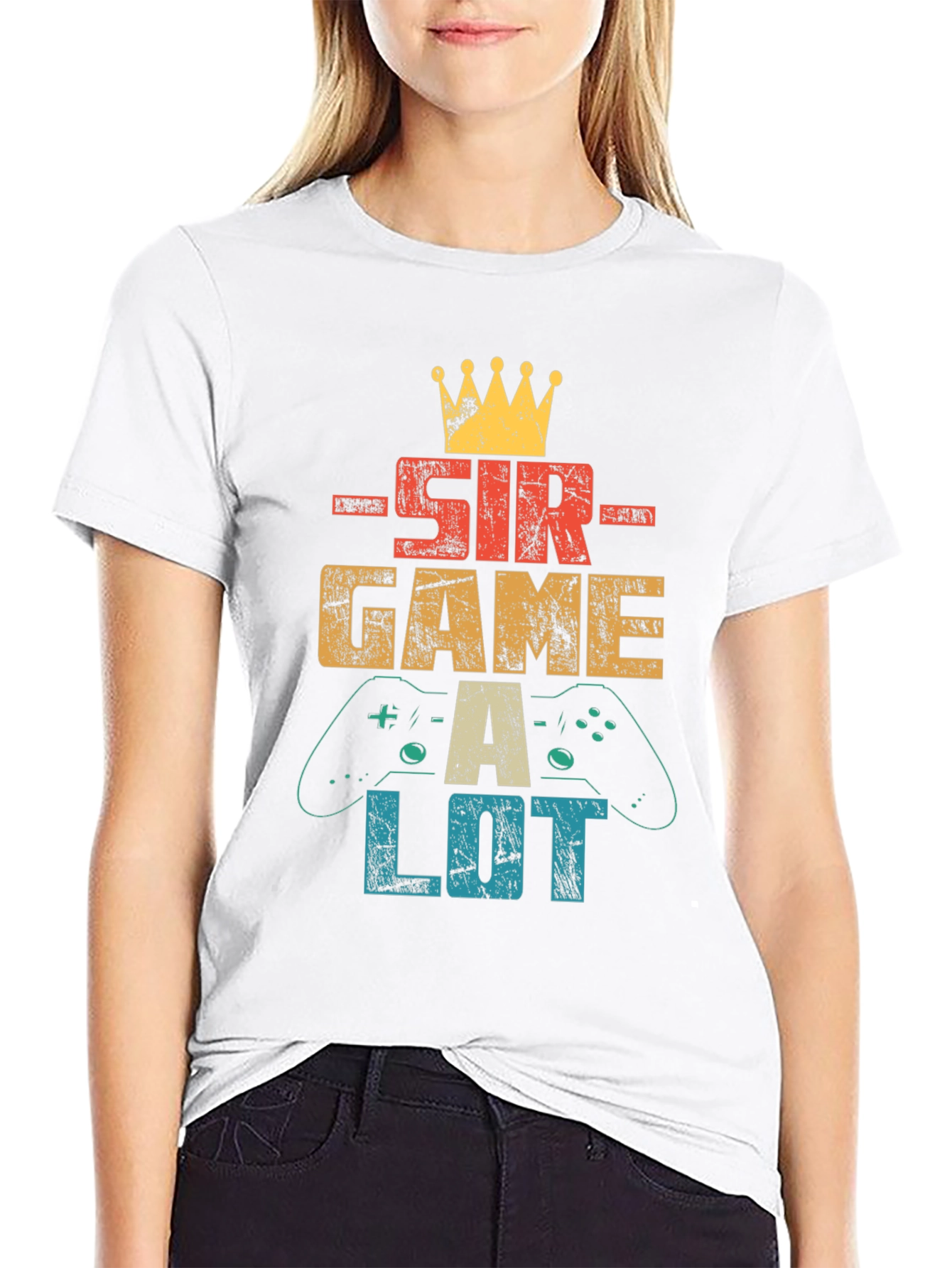 Sir Game A Lot Mens Black Graphic T-Shirt