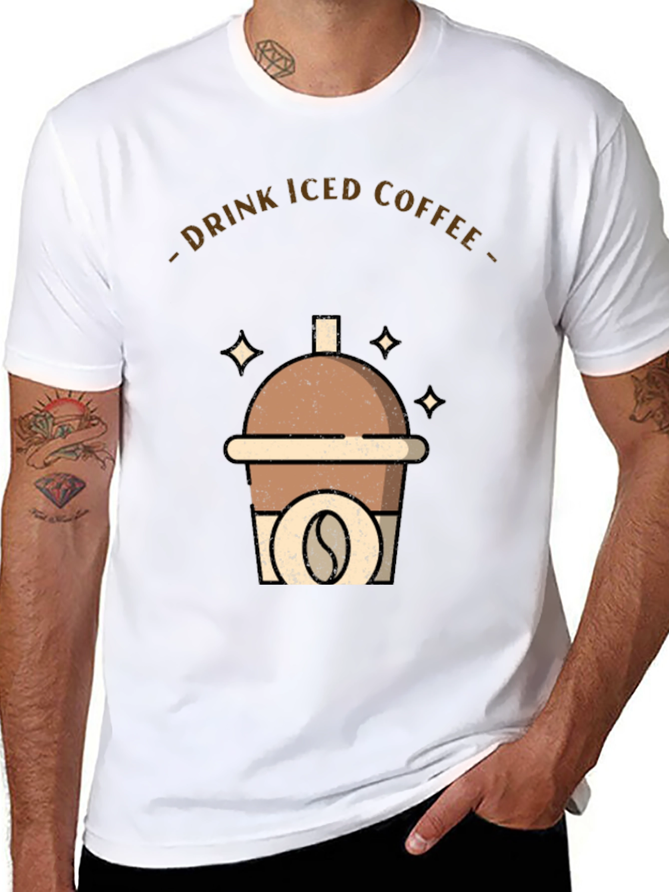 Iced Coffee Graphic Tee - Drink Up!