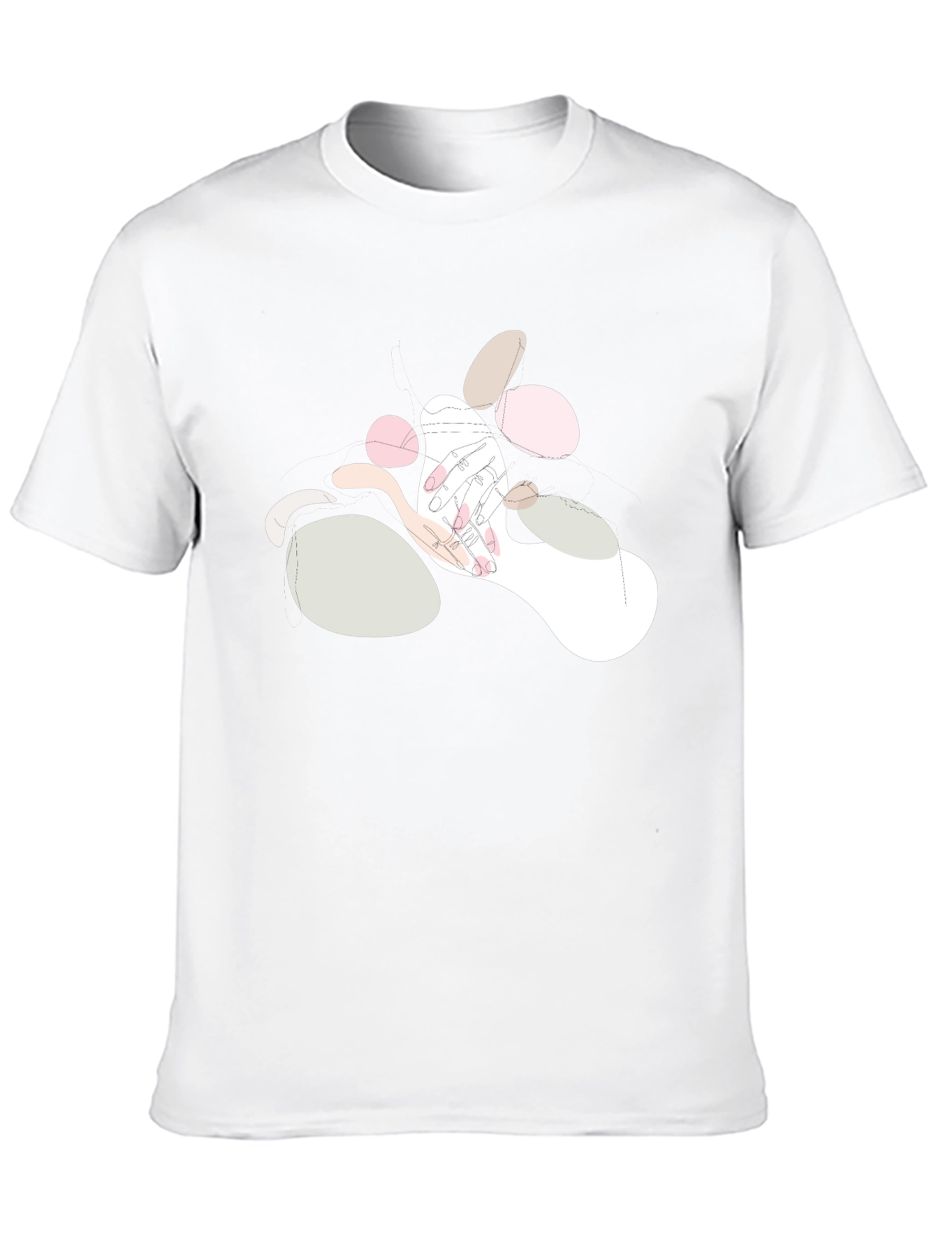 Abstract Hands Graphic Black T-Shirt