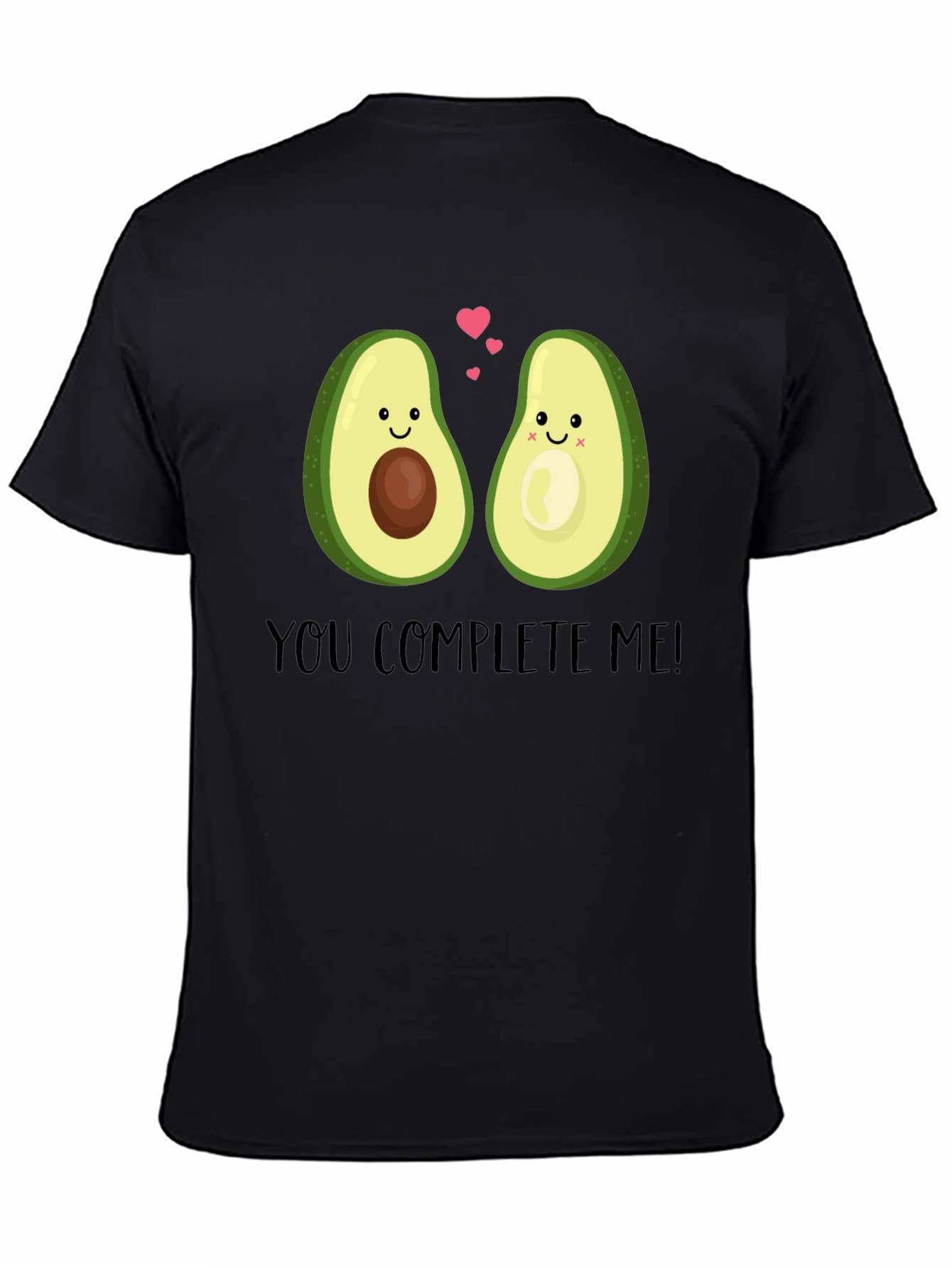 Cute Avocado Couple Graphic T-Shirt - You Complete Me!