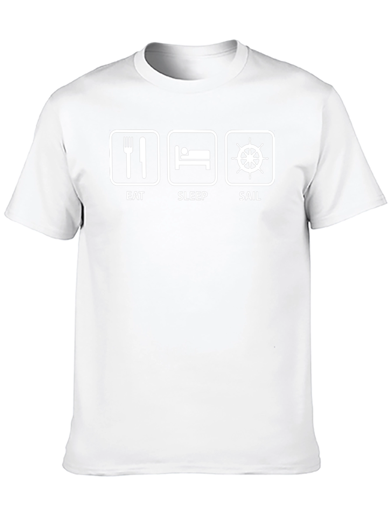 Eat Sleep Sail Black Graphic Tee