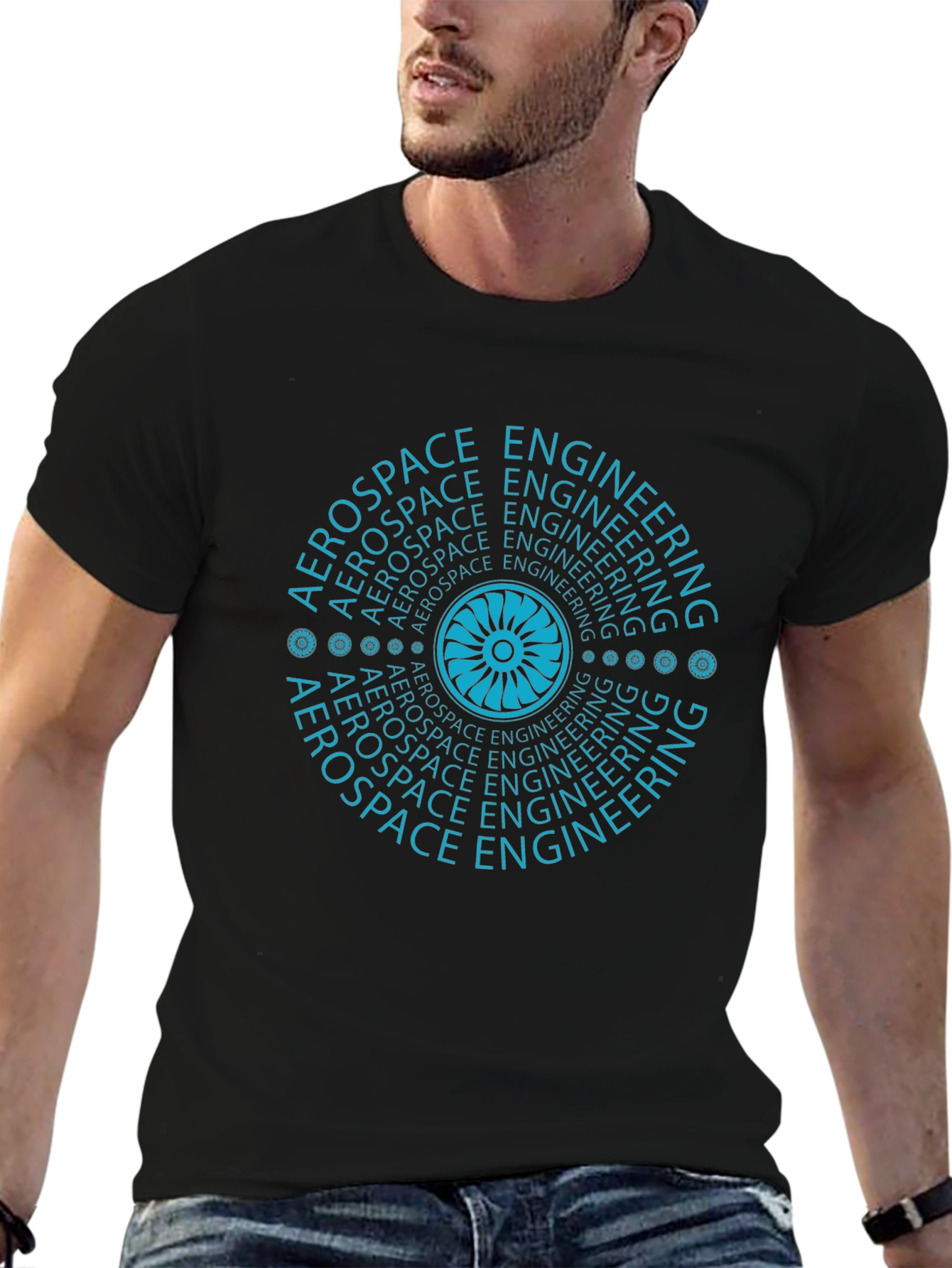 Aerospace Engineering Graphic Tee - Stylish Black T-Shirt