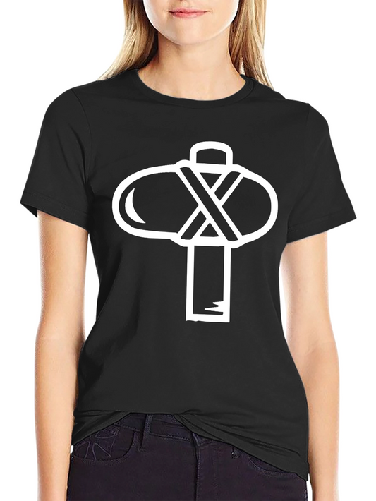 Abstract Graphic Print T-Shirt - Black