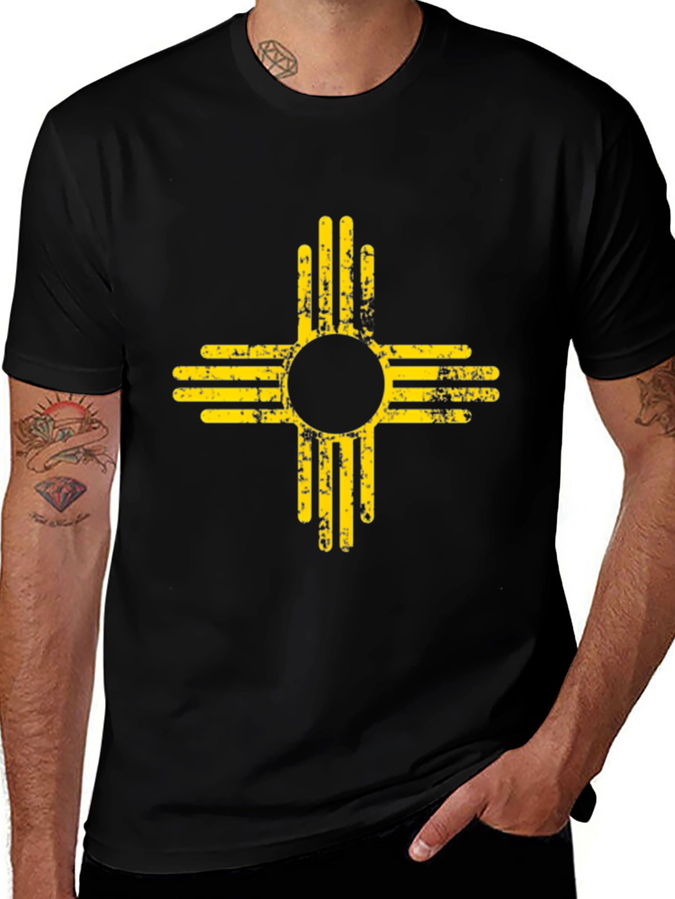 Albuquerque Zia Symbol Black T-Shirt