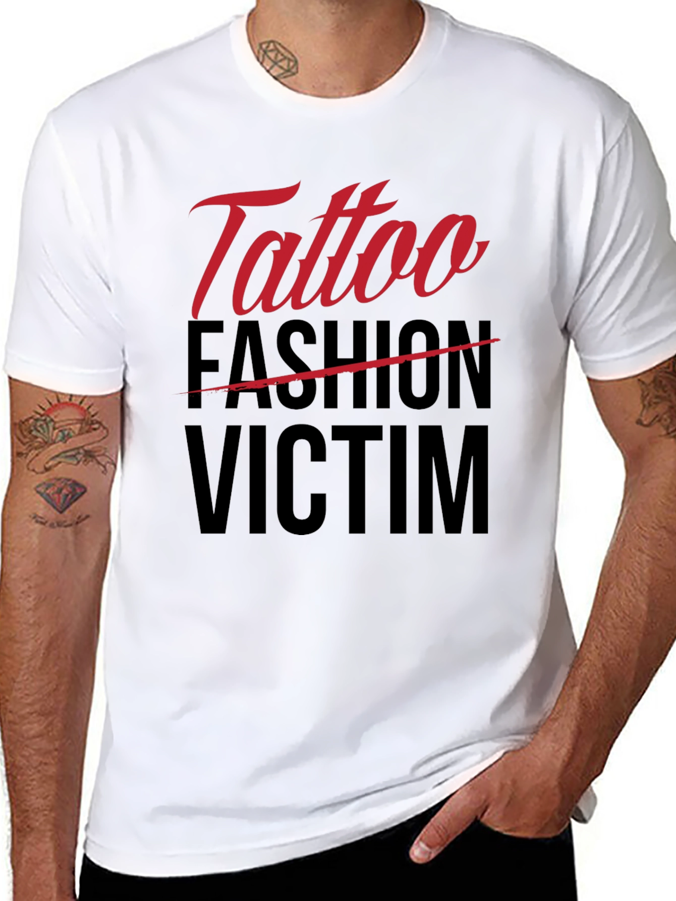 Tattoo Fashion Victim Black T-Shirt