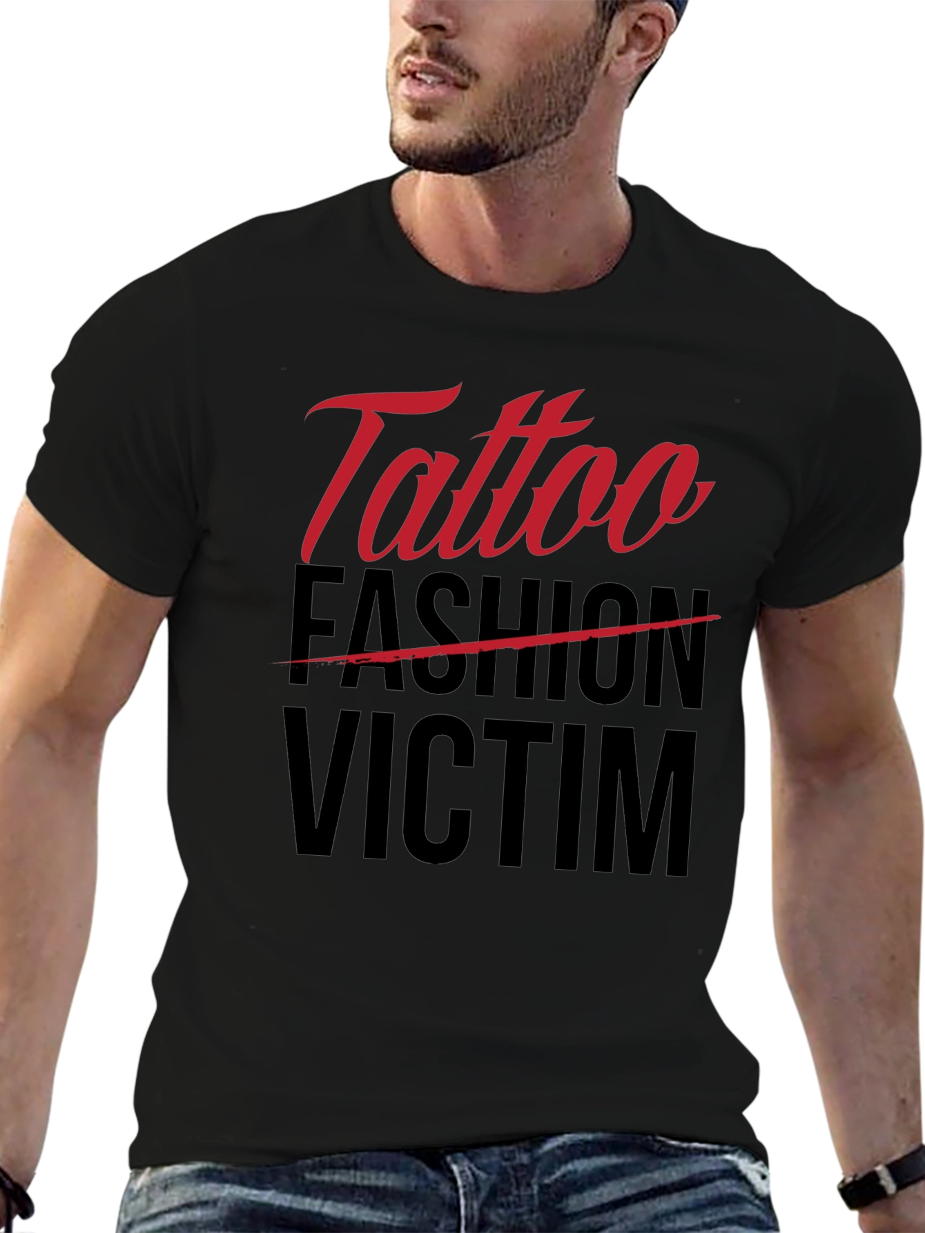 Tattoo Fashion Victim Black T-Shirt