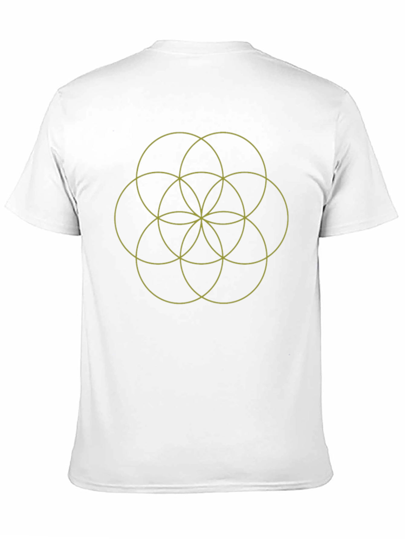 Geometric Circle Pattern Black T-Shirt