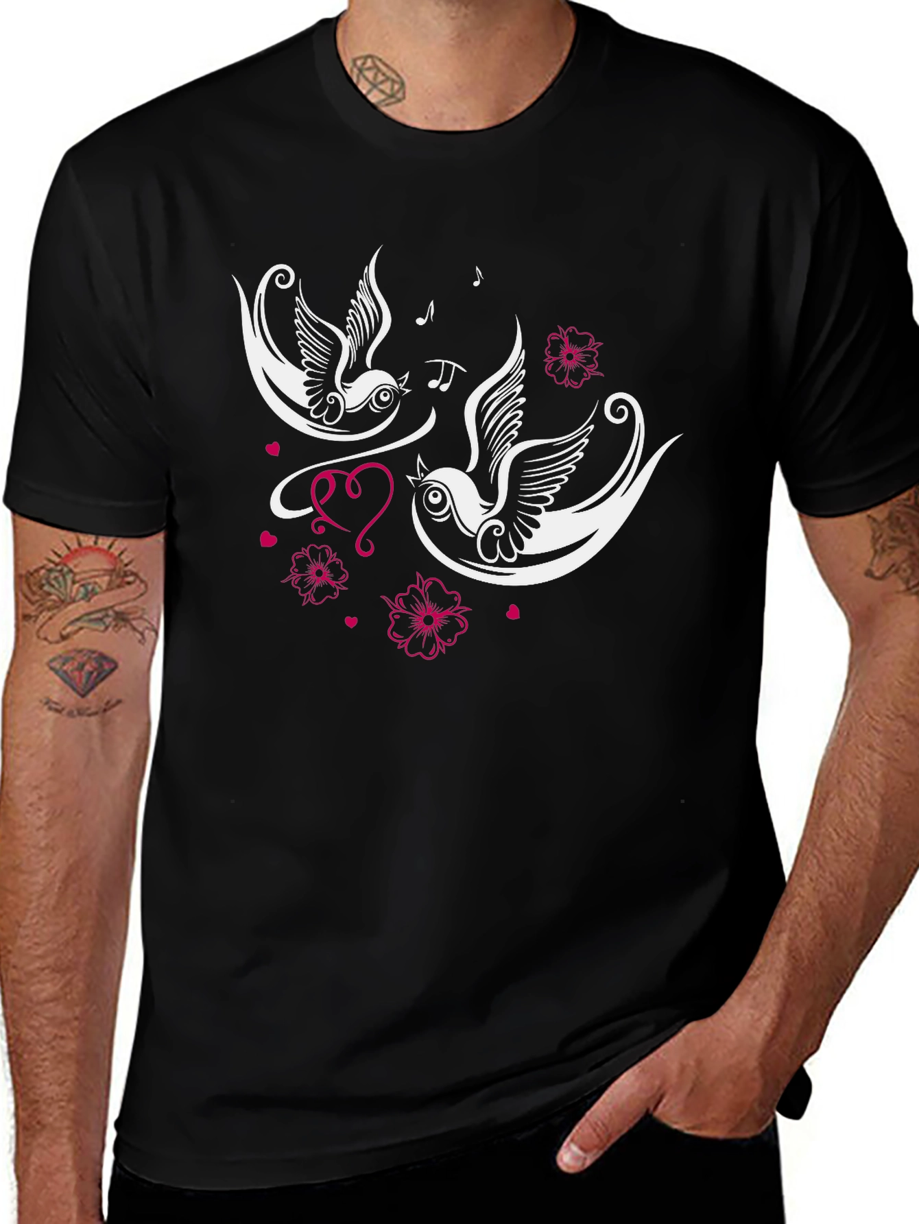 Swallow Tattoo Style Graphic Tee