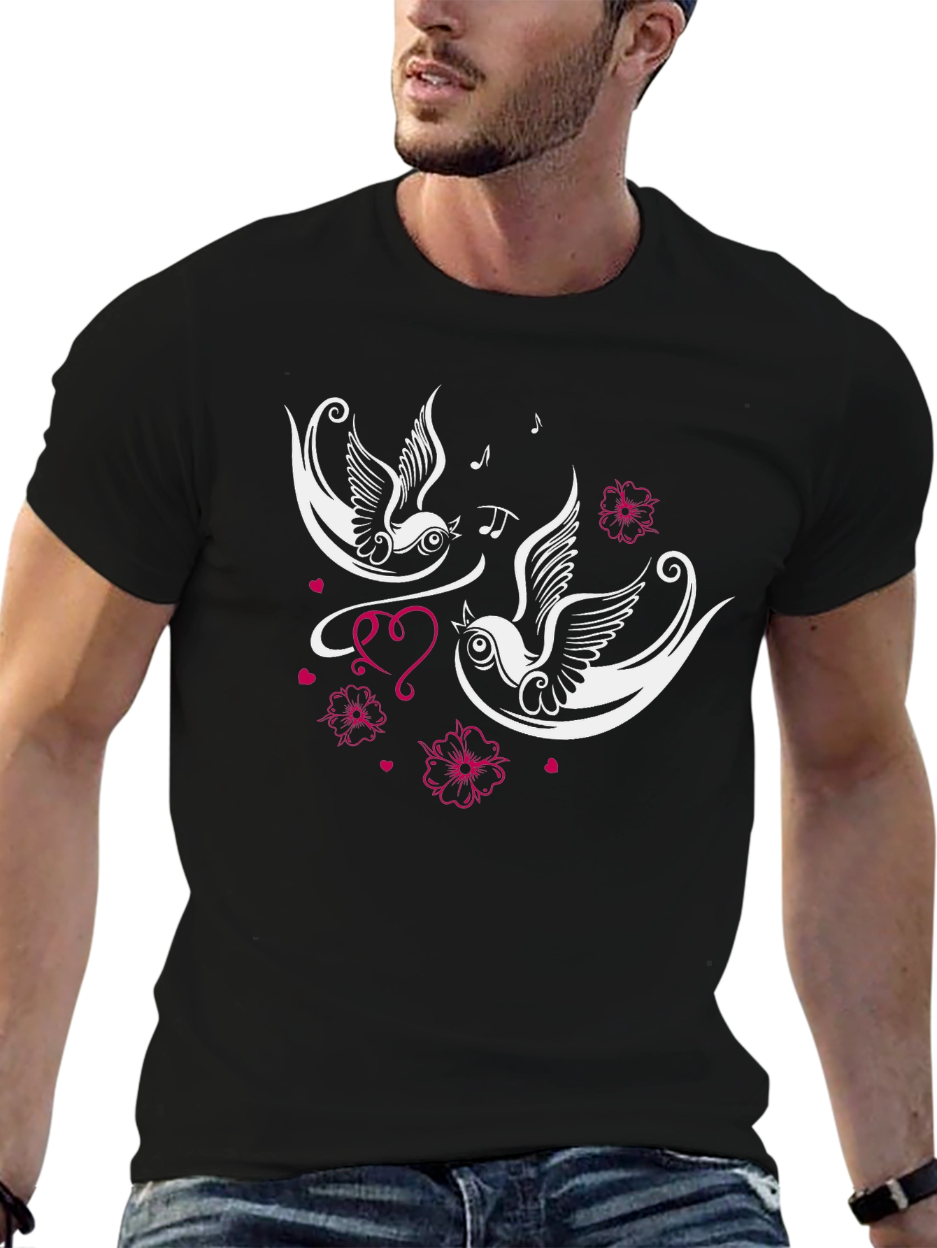 Swallow Tattoo Style Graphic Tee