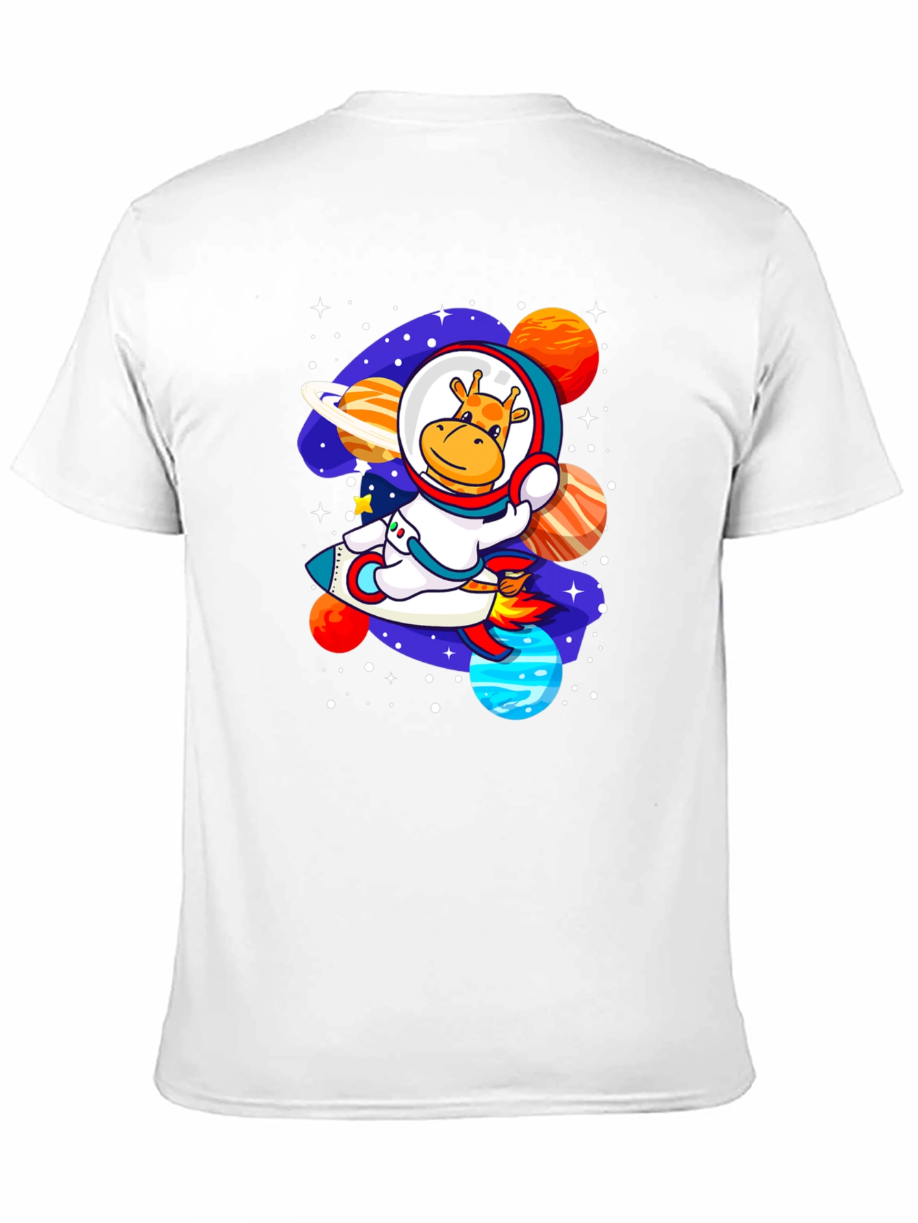 Giraffe Astronaut T-Shirt - Space Adventure Design