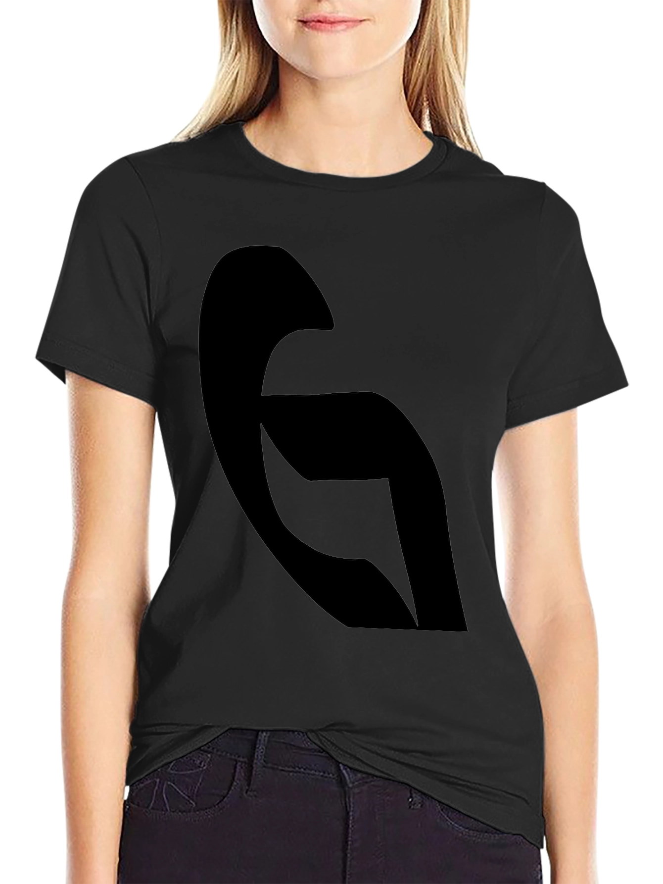 Modern Abstract Black Graphic Tee - Casual Style