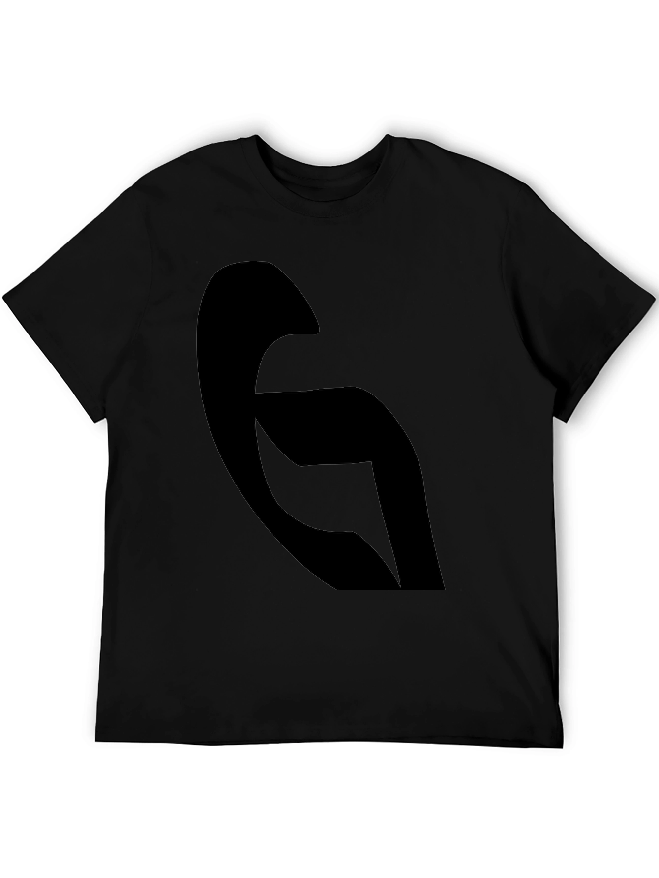 Modern Abstract Black Graphic Tee - Casual Style