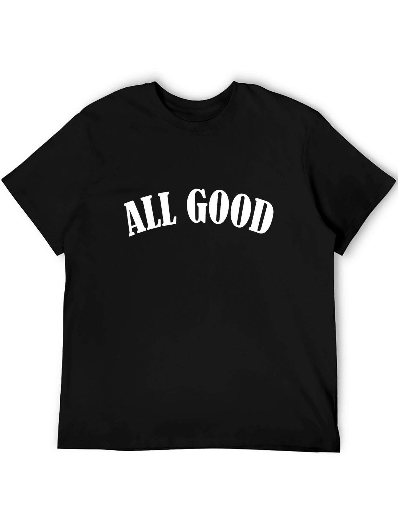 All Good Black Graphic Tee - Mens Casual T-Shirt