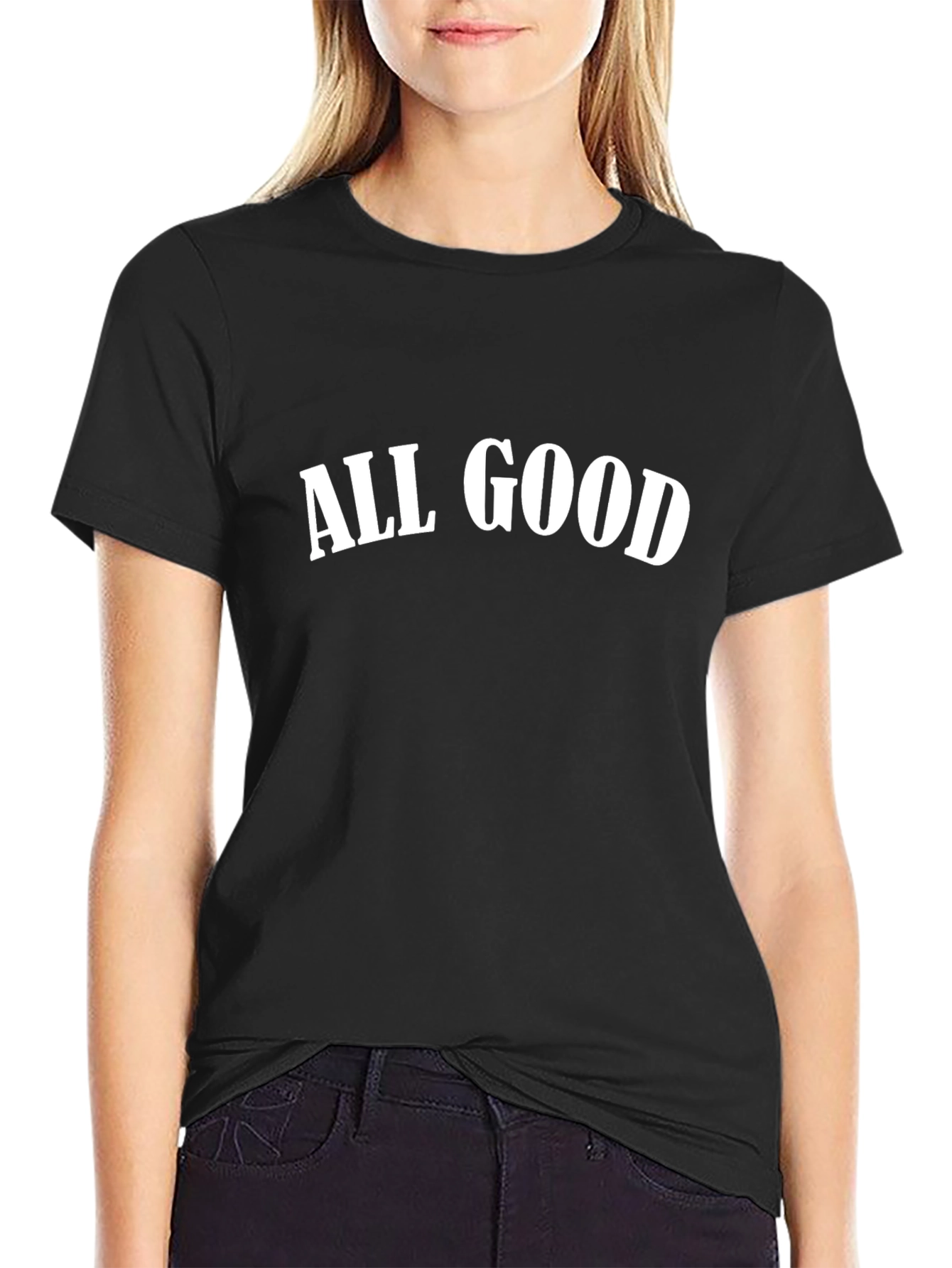 All Good Black Graphic Tee - Mens Casual T-Shirt