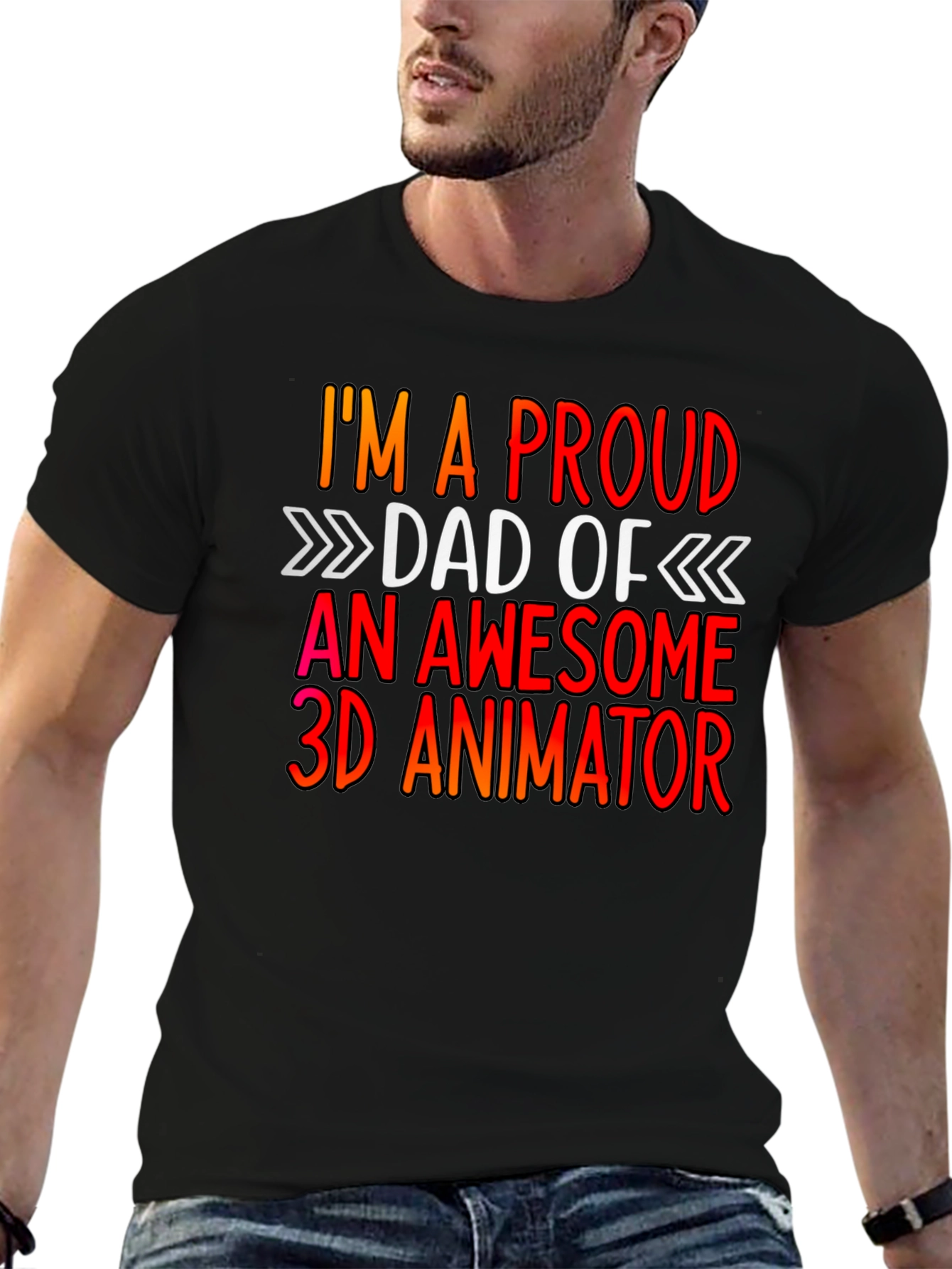 Proud Dad of a 3D Animator Graphic T-Shirt
