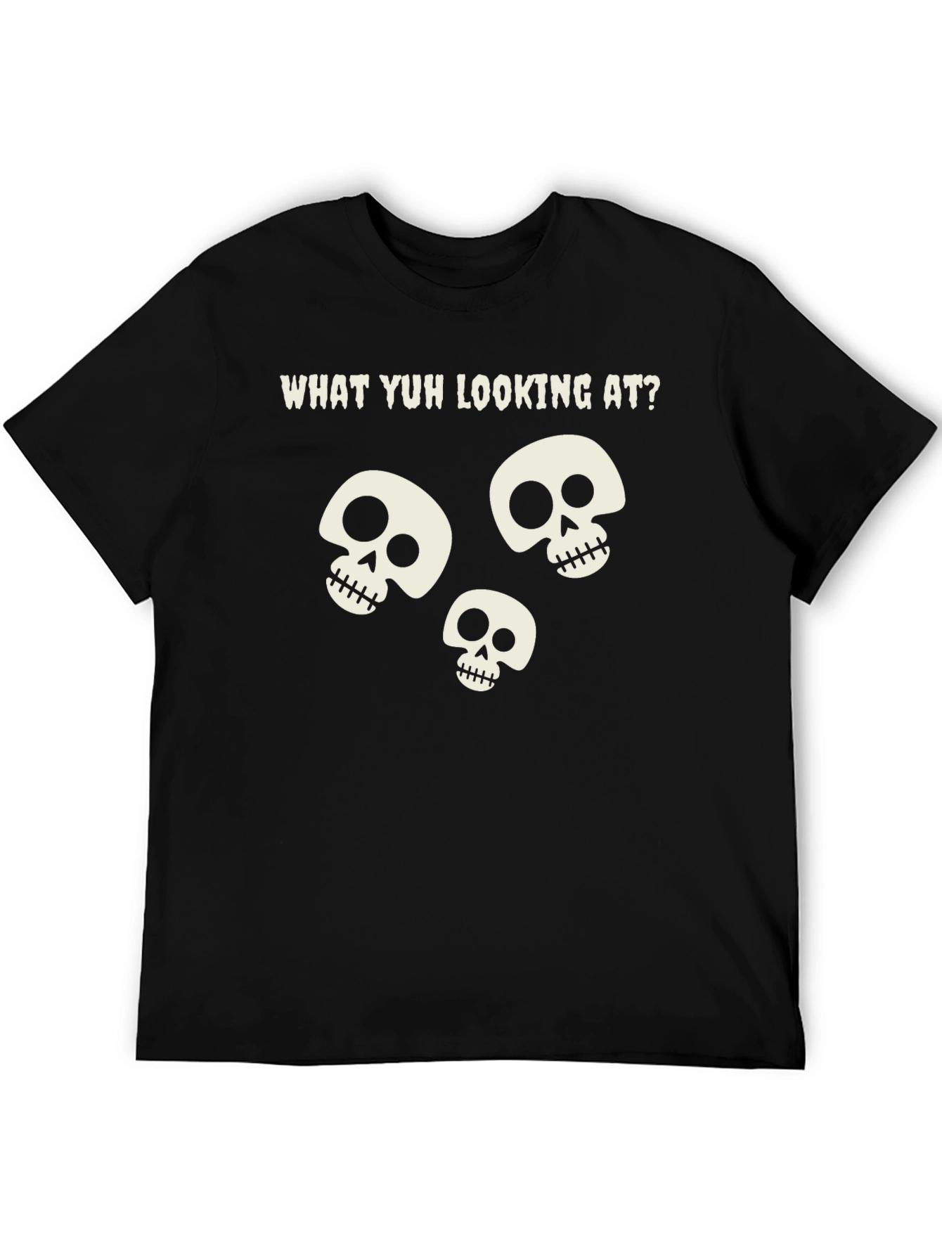 Skull Graphic T-Shirt - What Yuh Looking At?