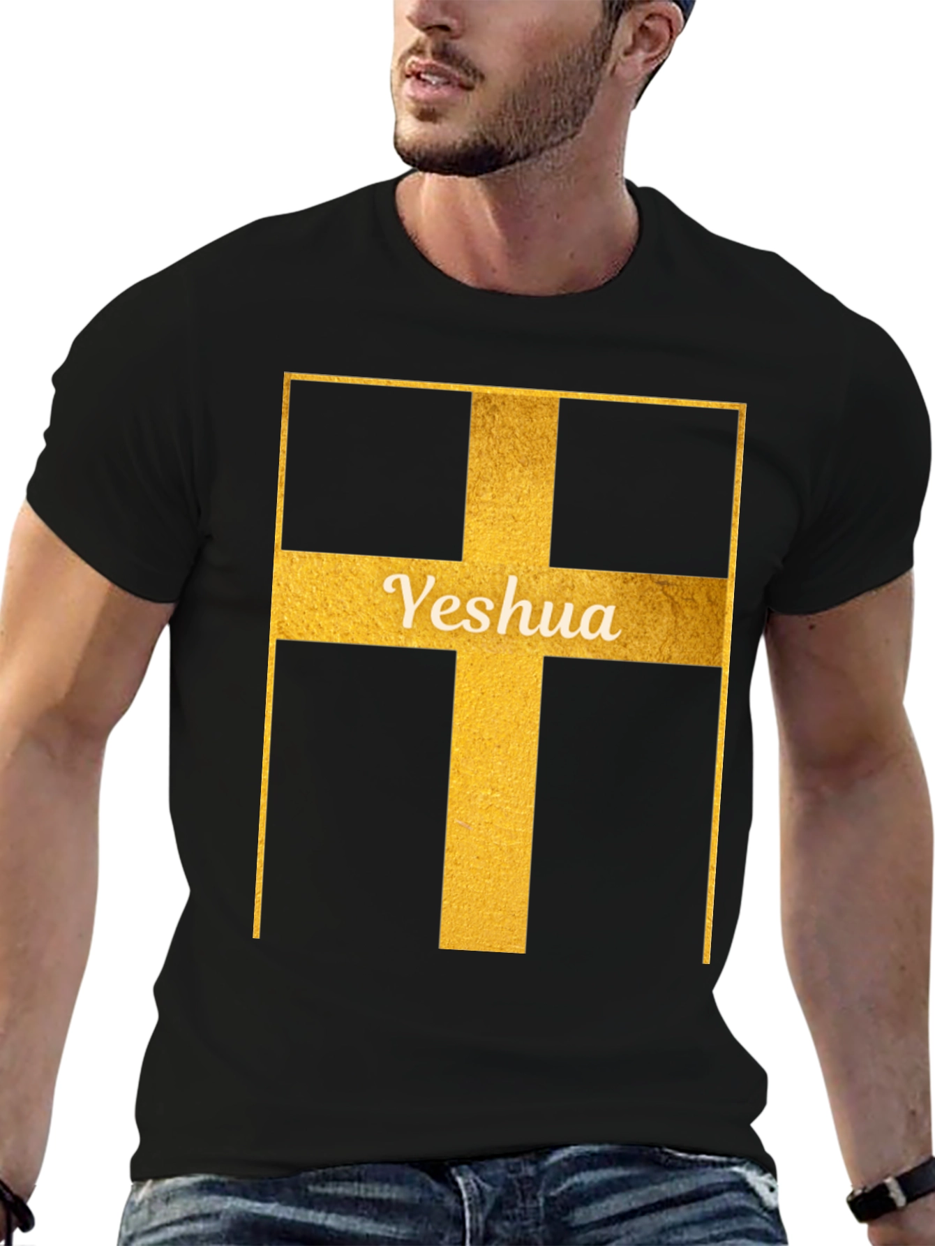 Yeshua Cross Graphic T-Shirt - Religious Apparel