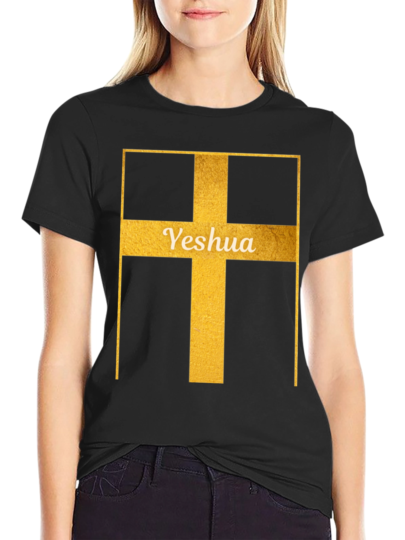 Yeshua Cross Graphic T-Shirt - Religious Apparel