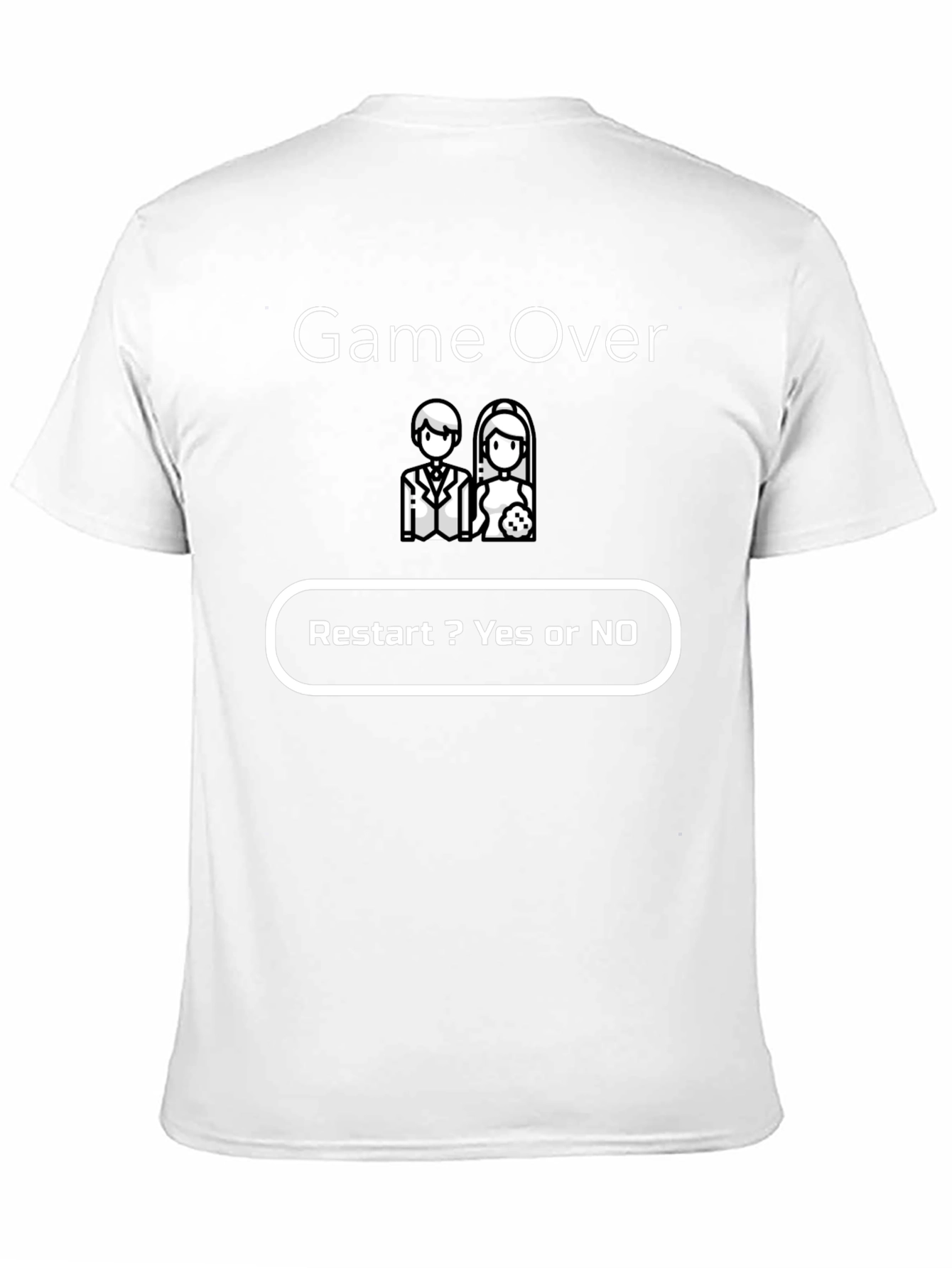 Game Over Restart T-Shirt - Funny Wedding Tee